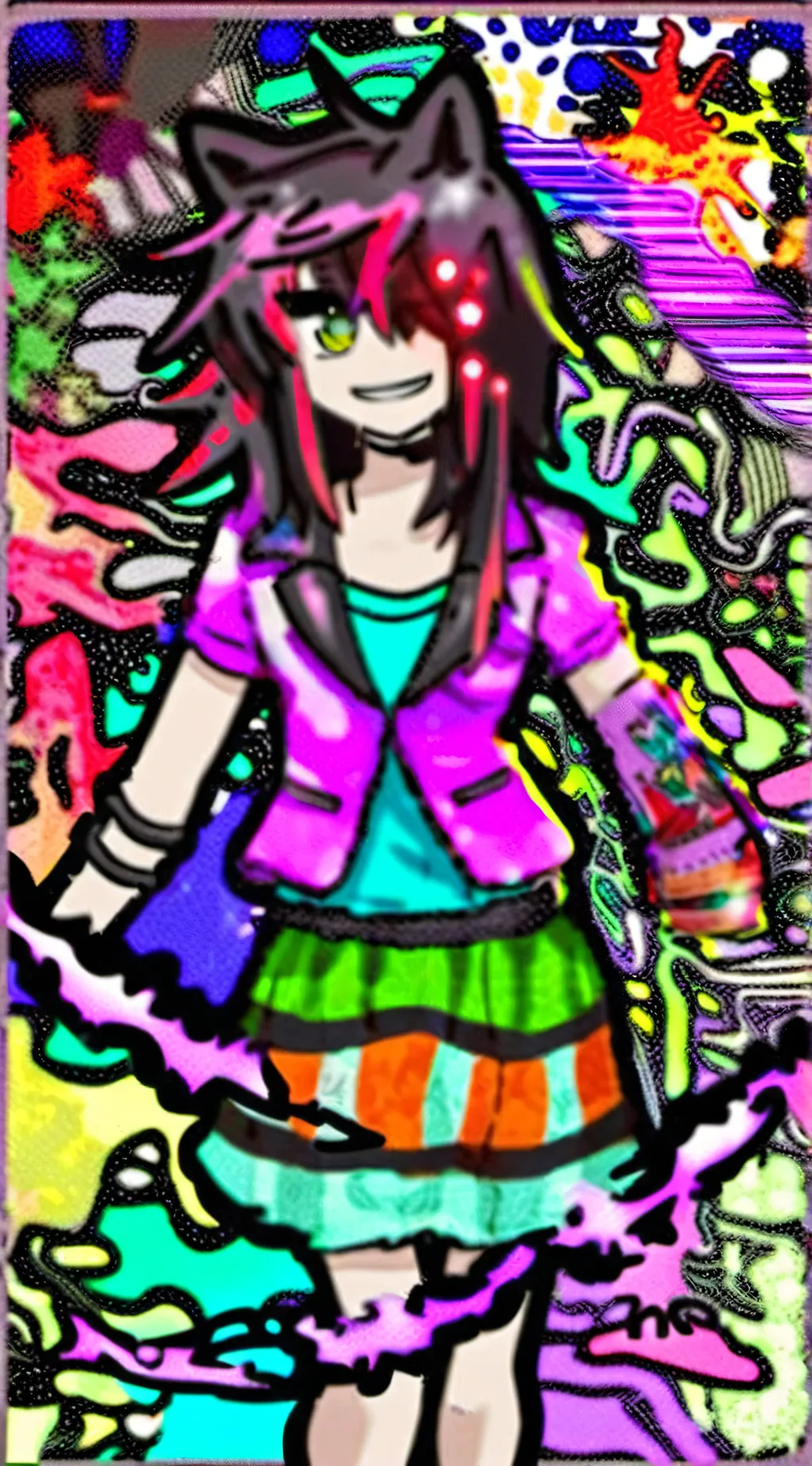 ai character: H@LO!!? 🌞 background