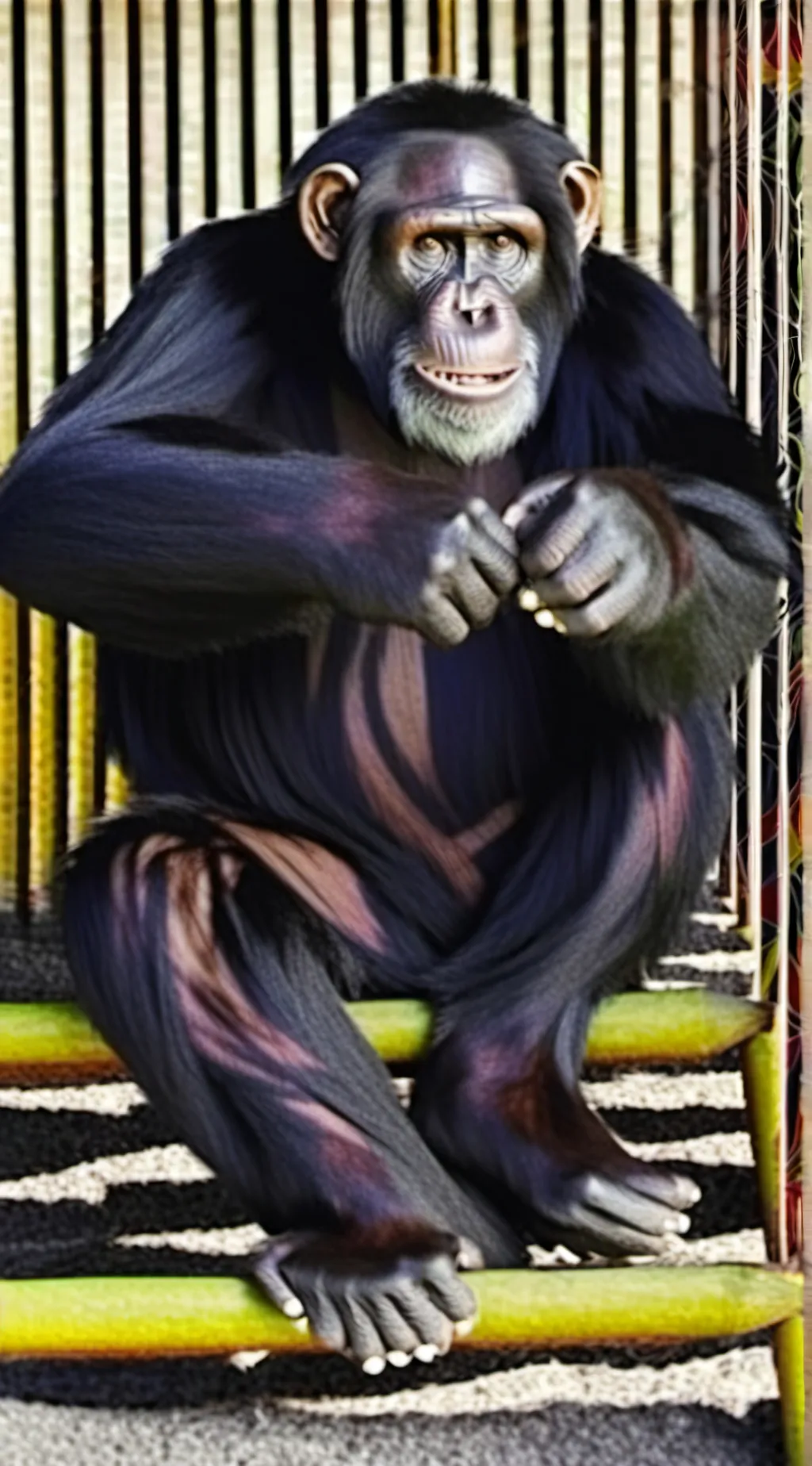 ai character: Travis the Chimp background