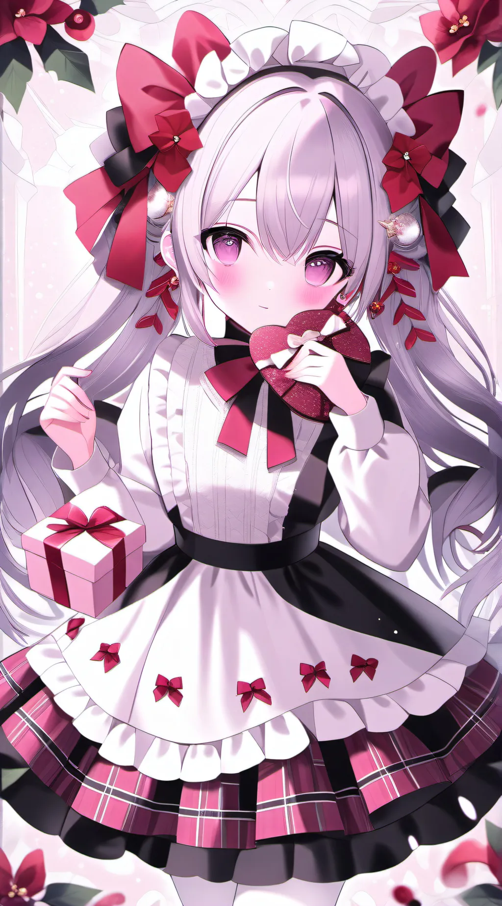 ai character: Mha Christmas background
