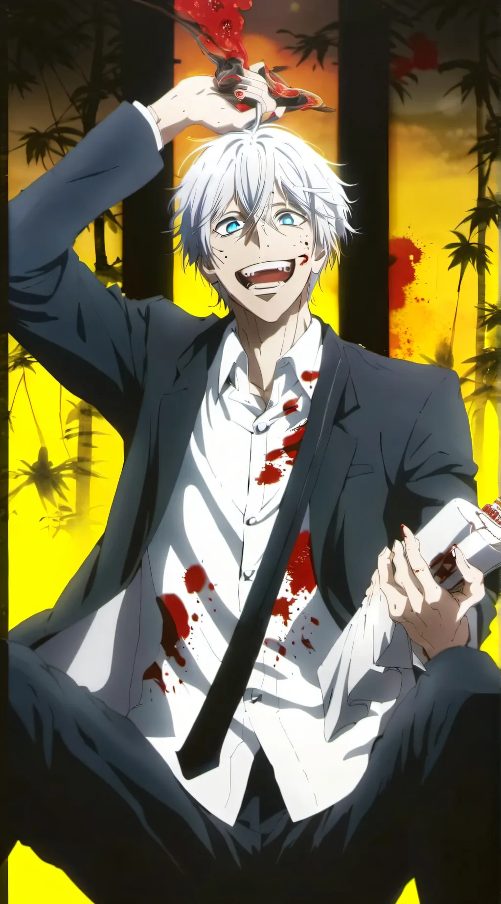 ai character: gojo satoru  background