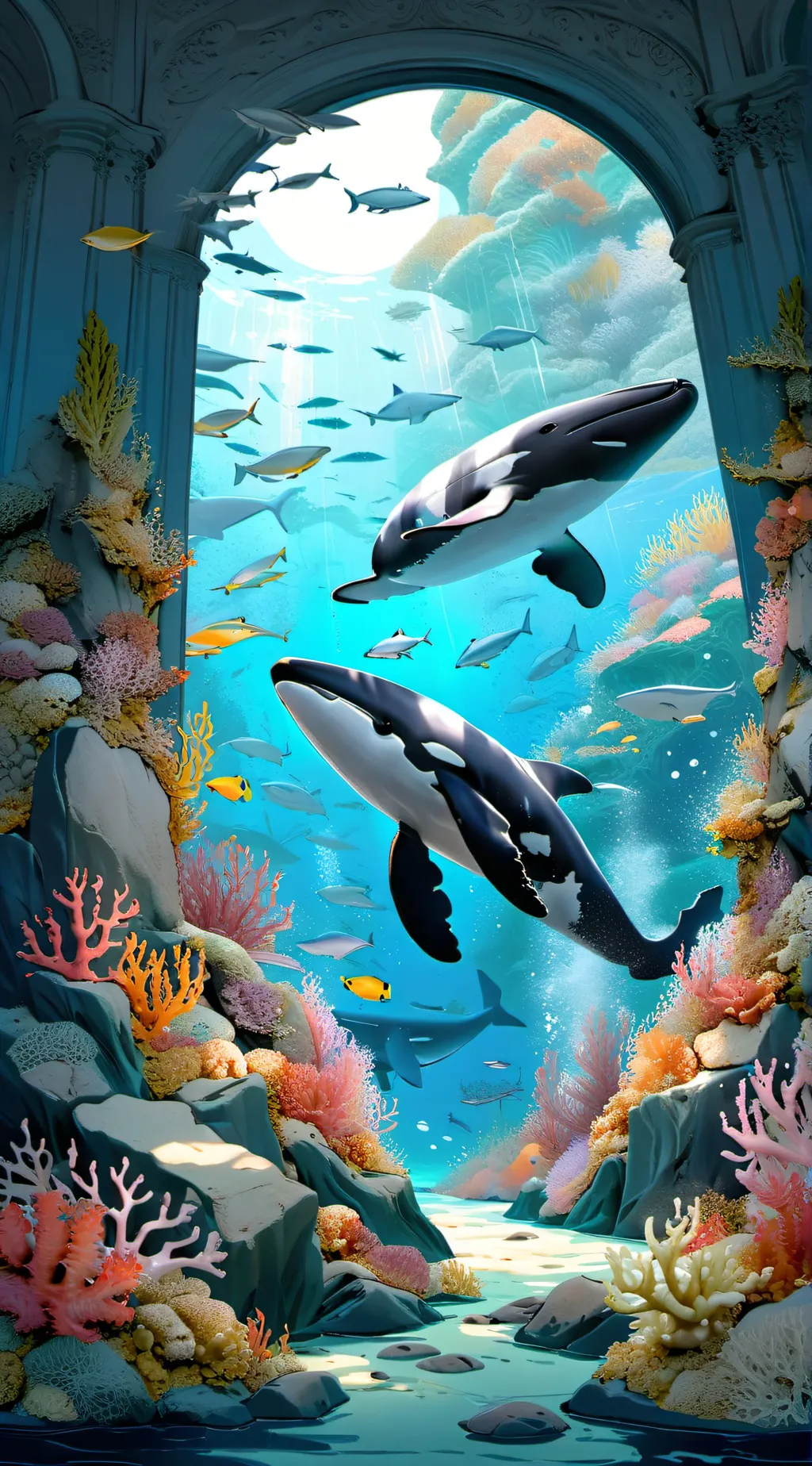 ai character: Whale background