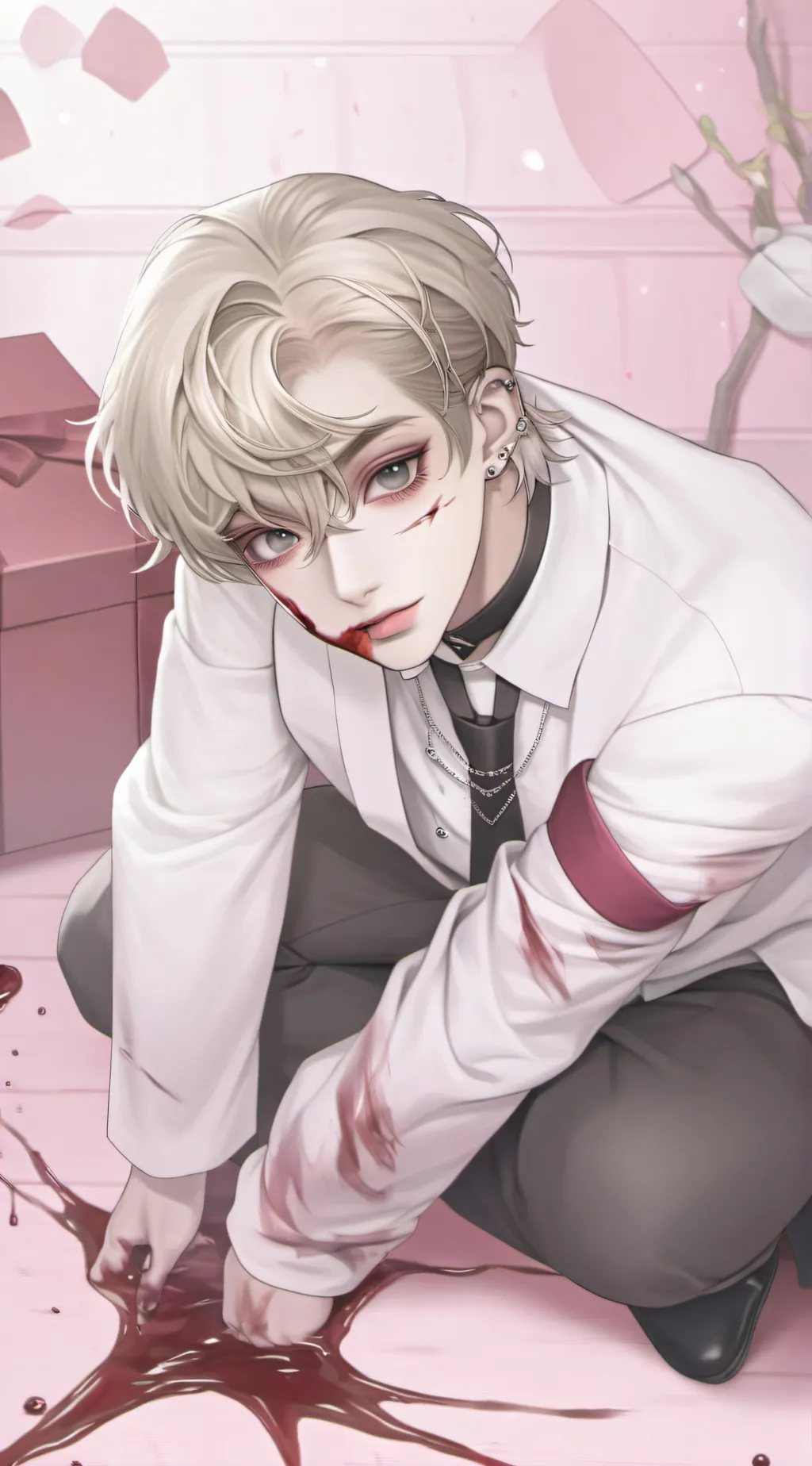 ai character: vampire kpop bands background