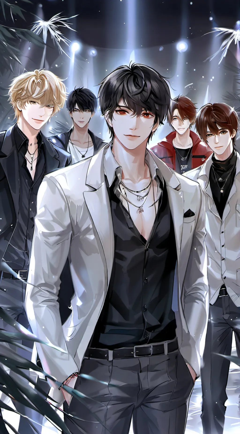ai character: Music band background
