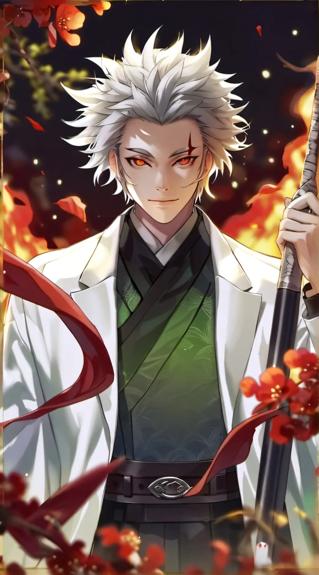 ai character: rengoku's fight background