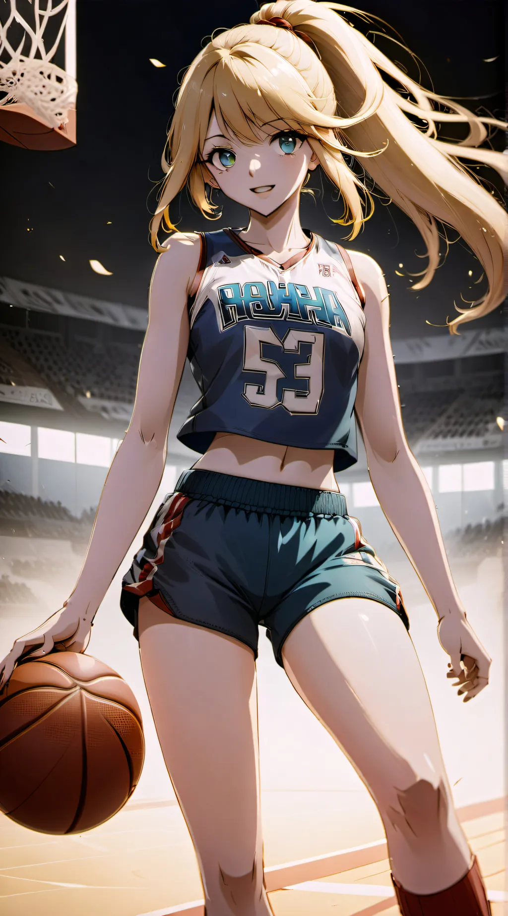 ai character: Basketball girl background