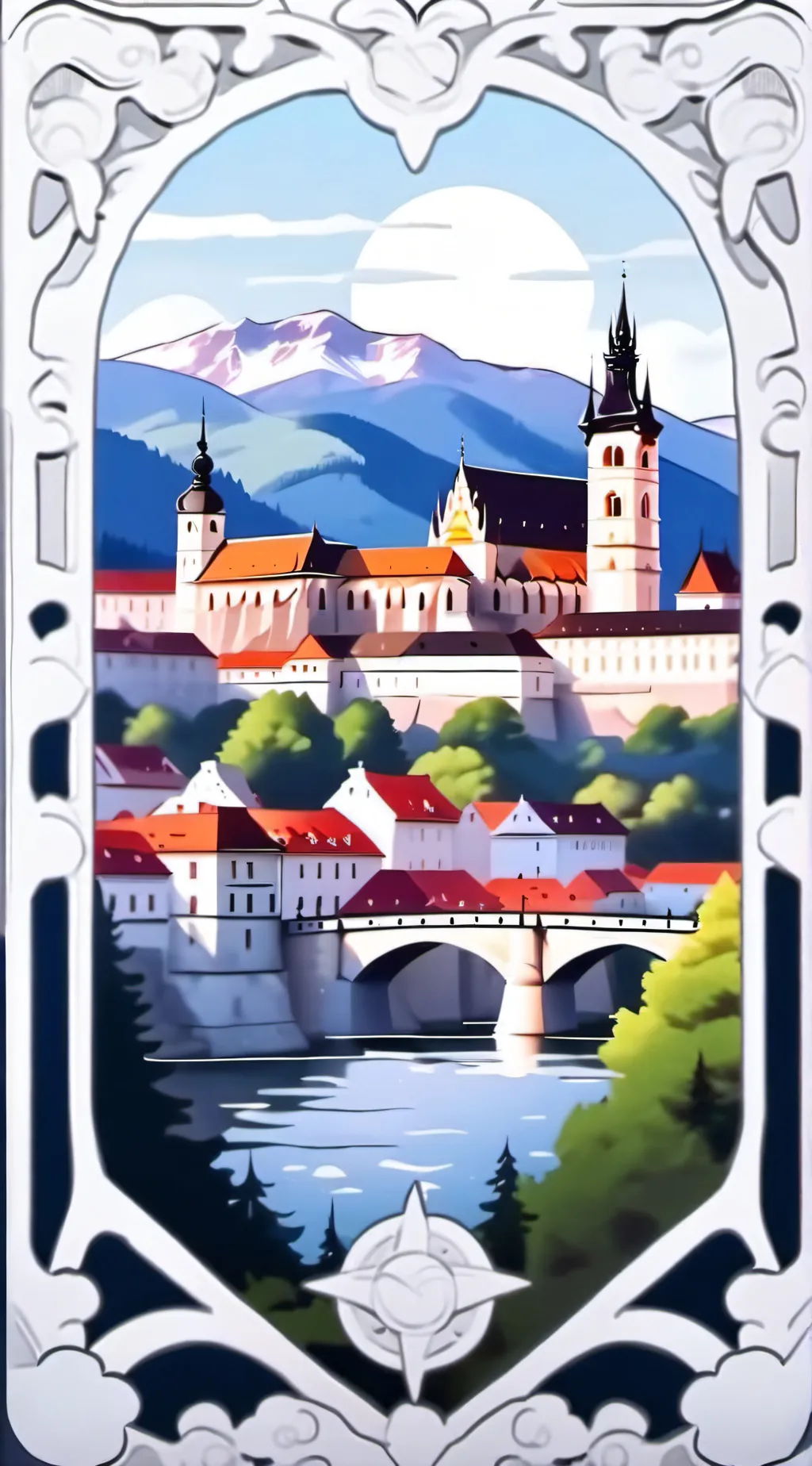 ai character: Česká spořitelna background