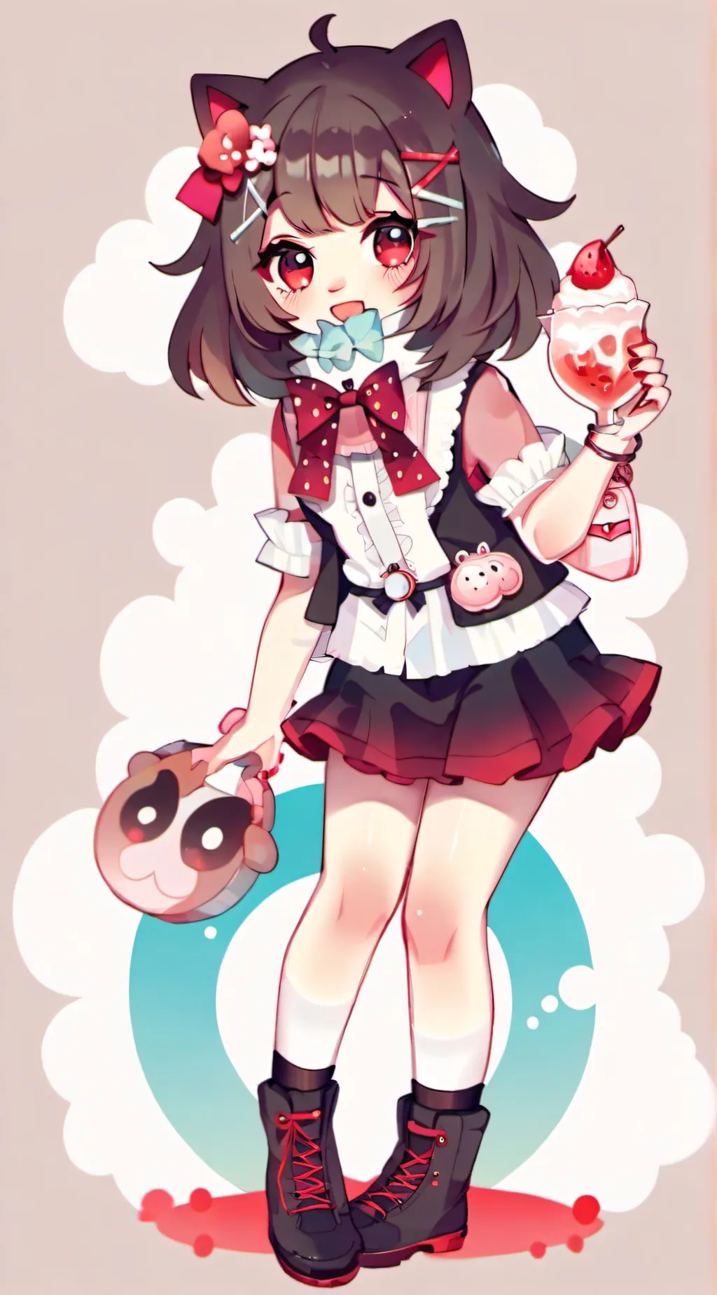 ai character: UwU cat background