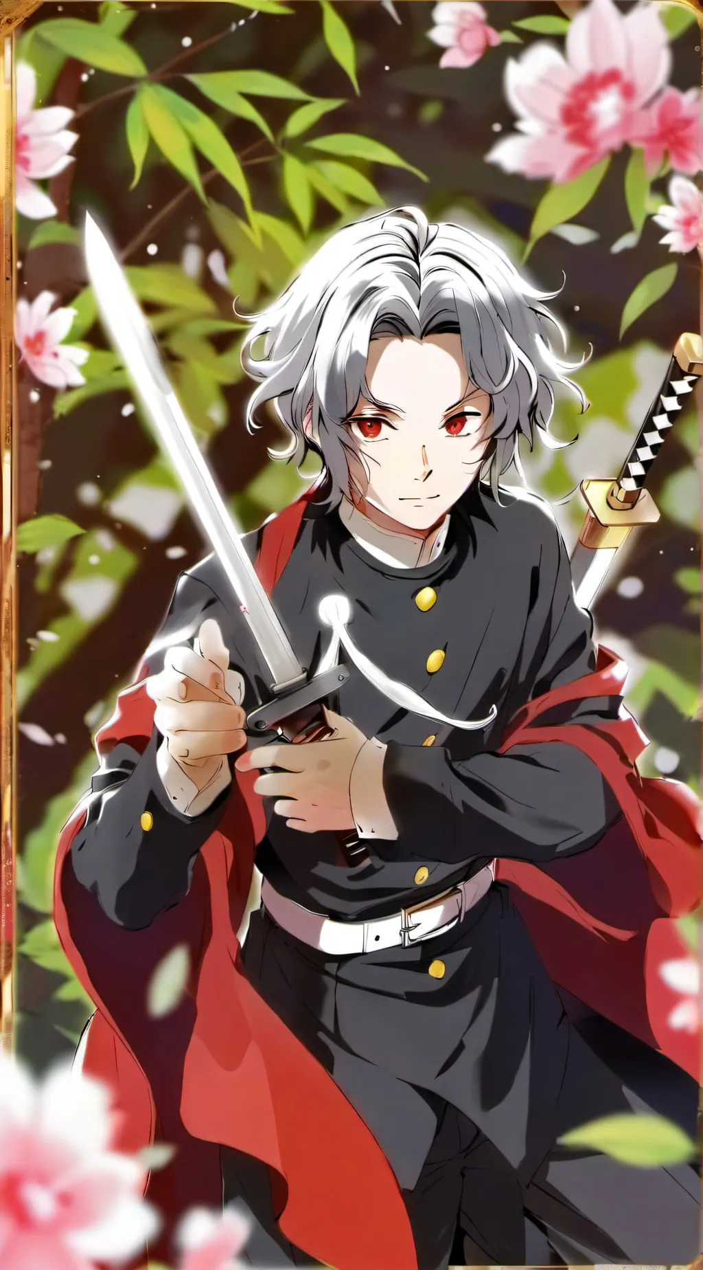 ai character: demon slayer  background
