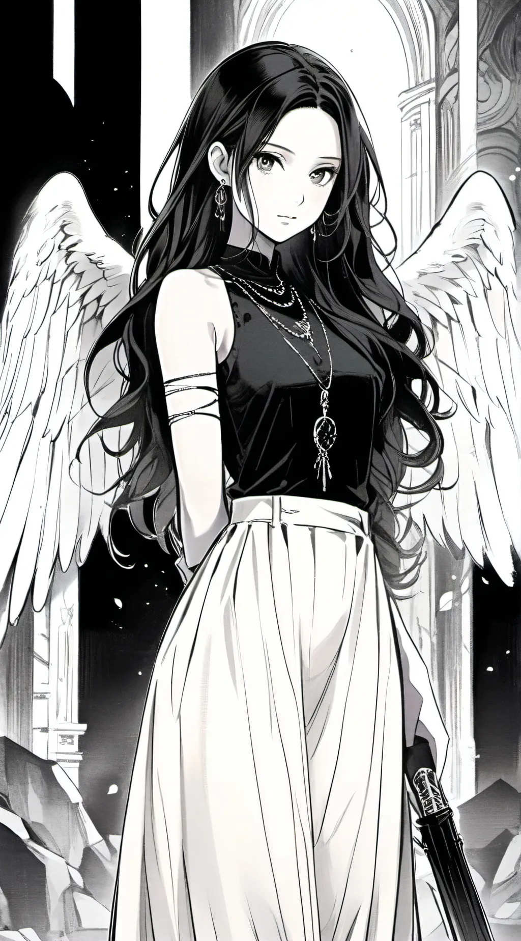 ai character: galaxy background