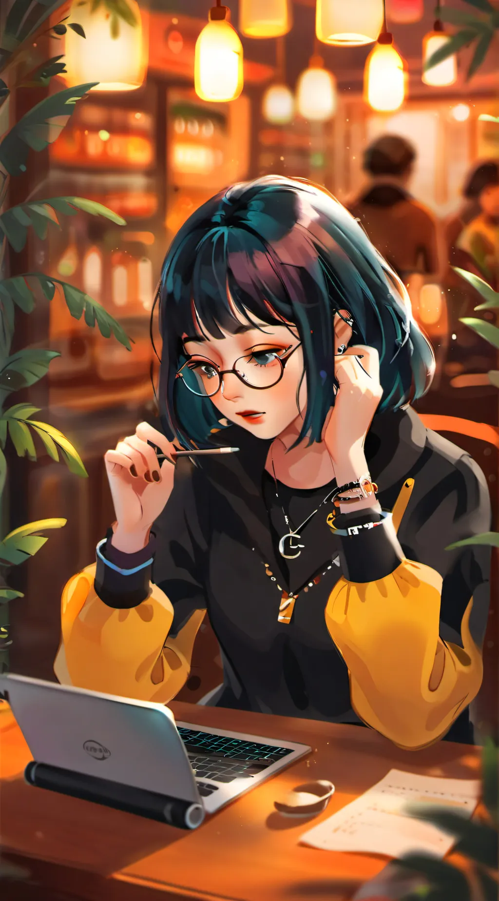 ai character: Nova 💀✒️ background