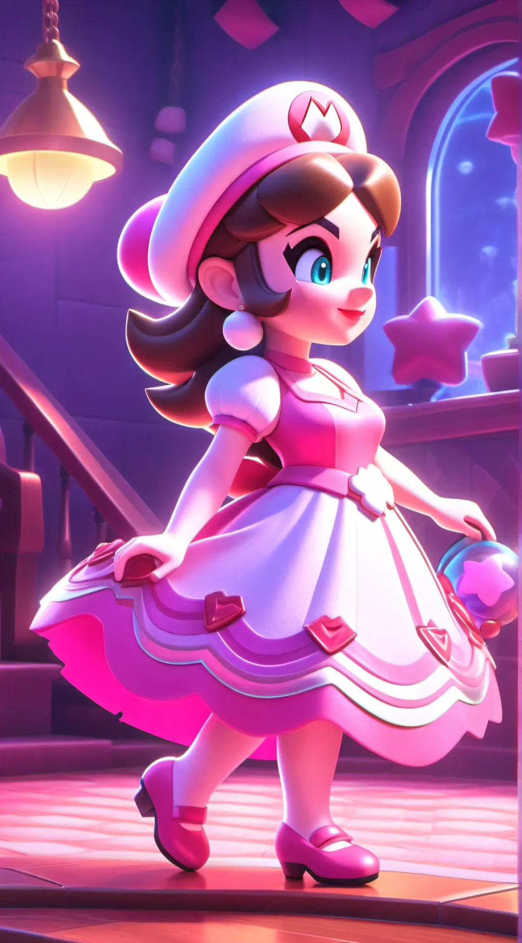 ai character: apple background