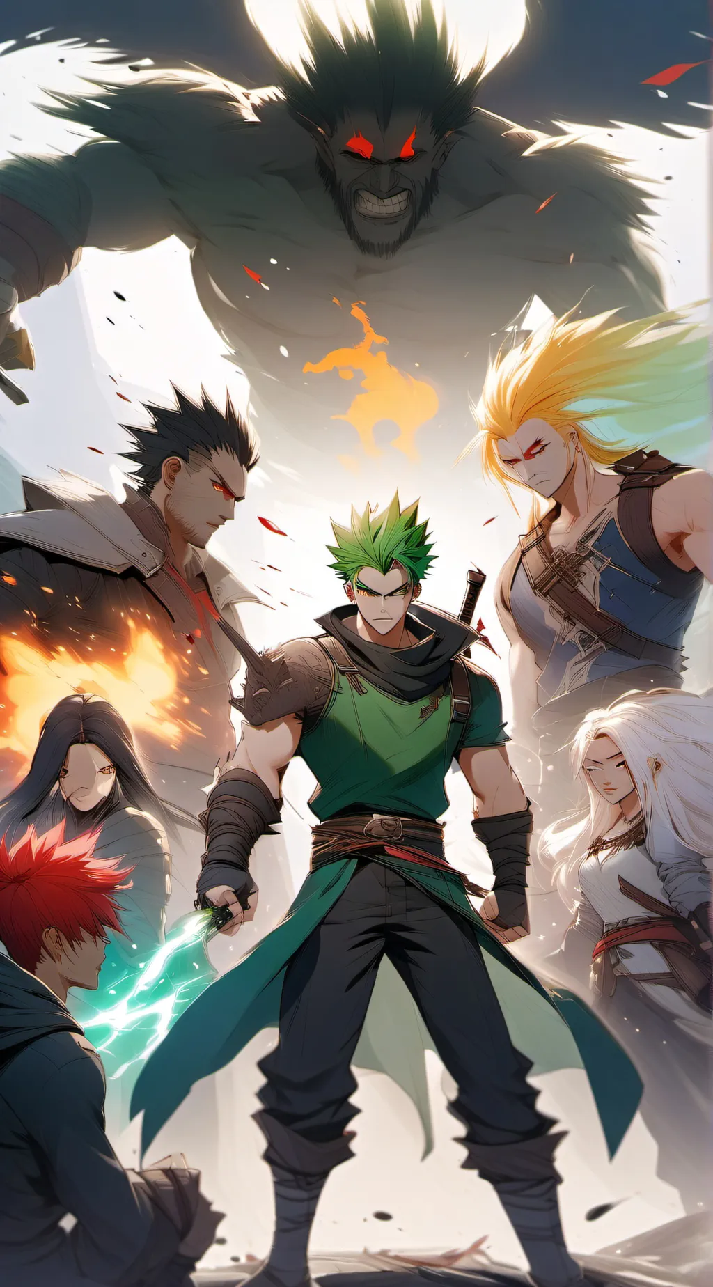 ai character: MHA Final Battle background