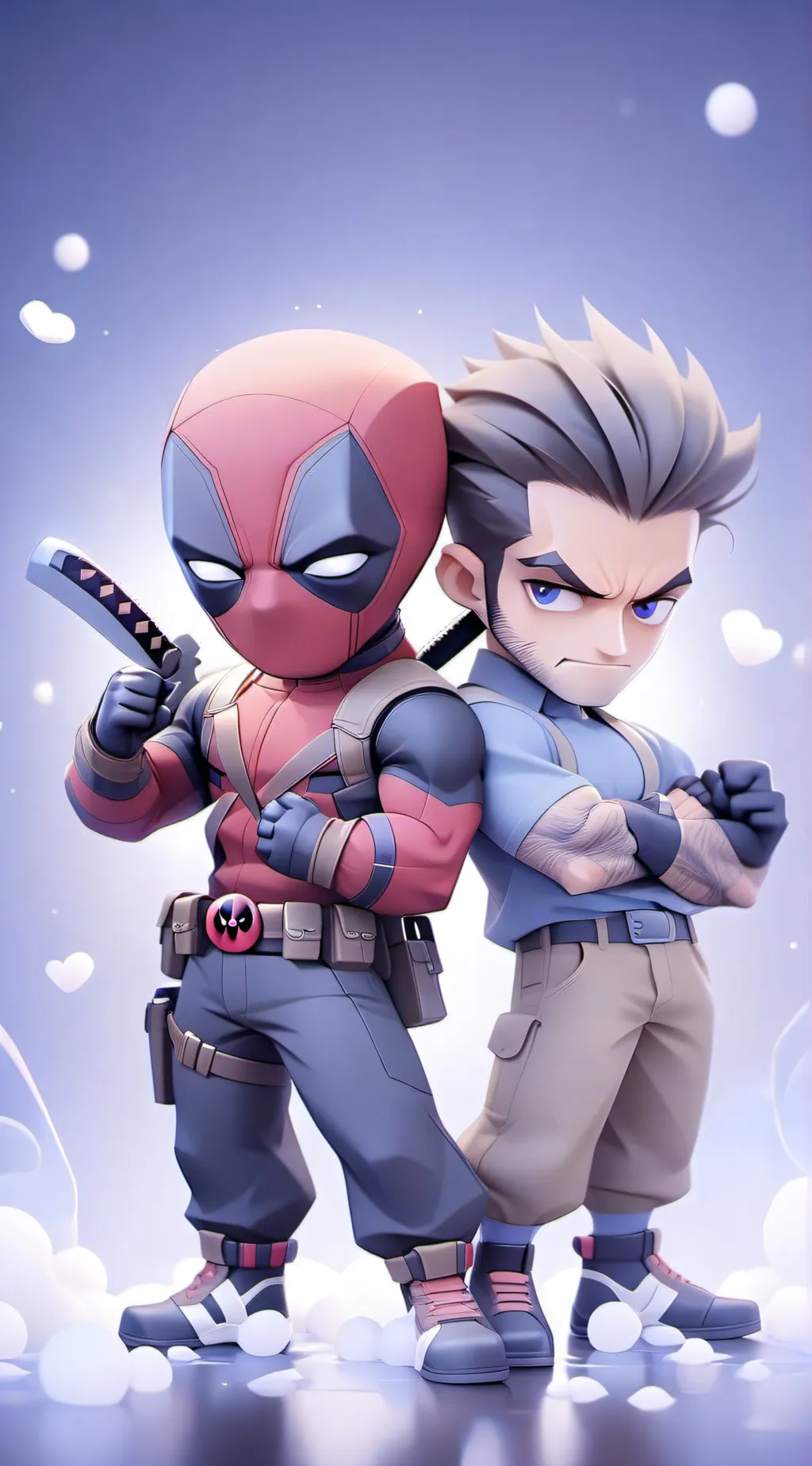 ai character: Deadpool wolverine background