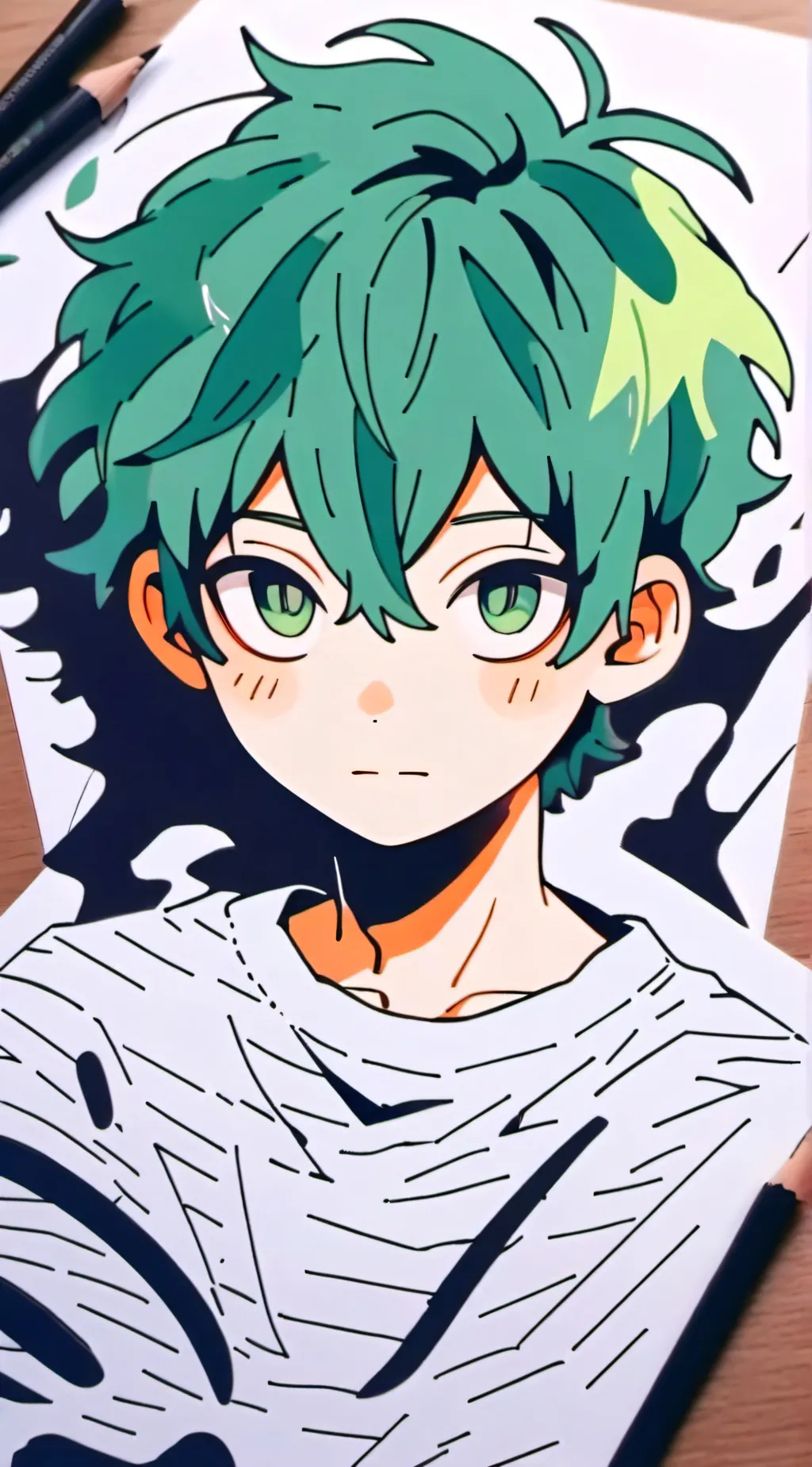 ai character: BAKUGOxDEKU background