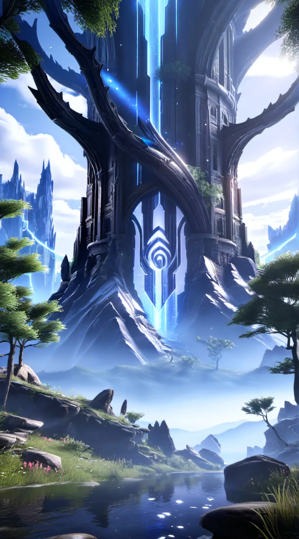 ai character: level up rpg world background