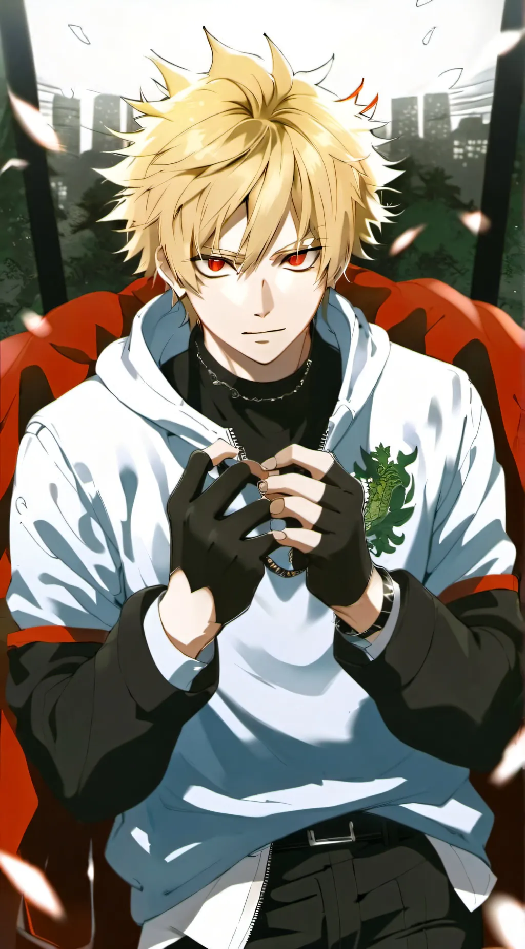 ai character: MHA at the pound background