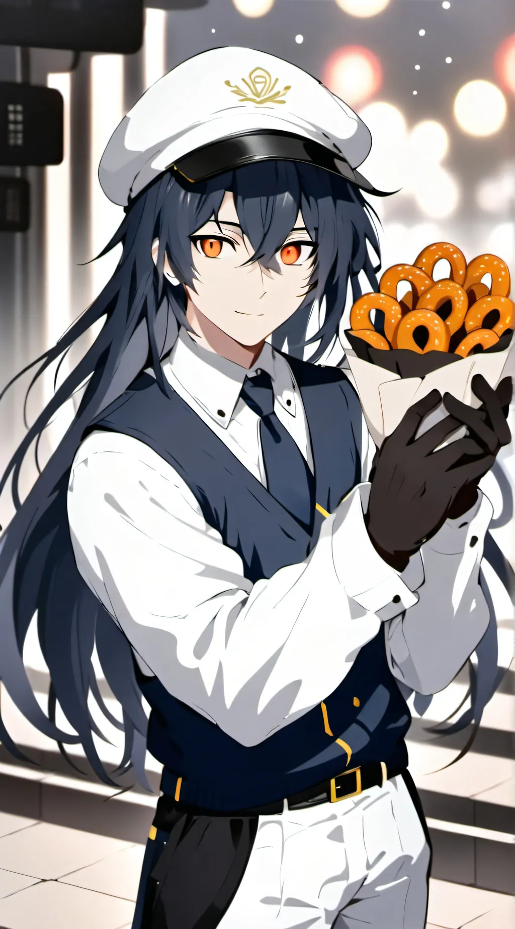 ai character: the pretzel man background