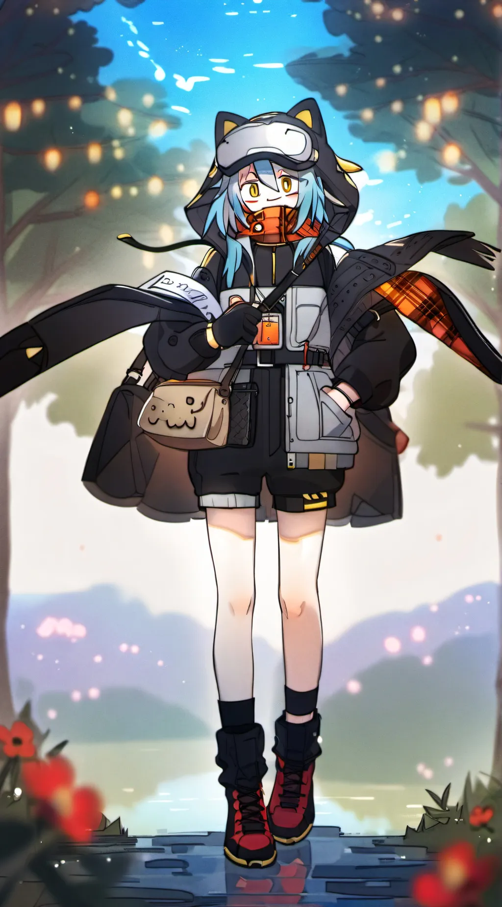 ai character: Flame (my OC) background