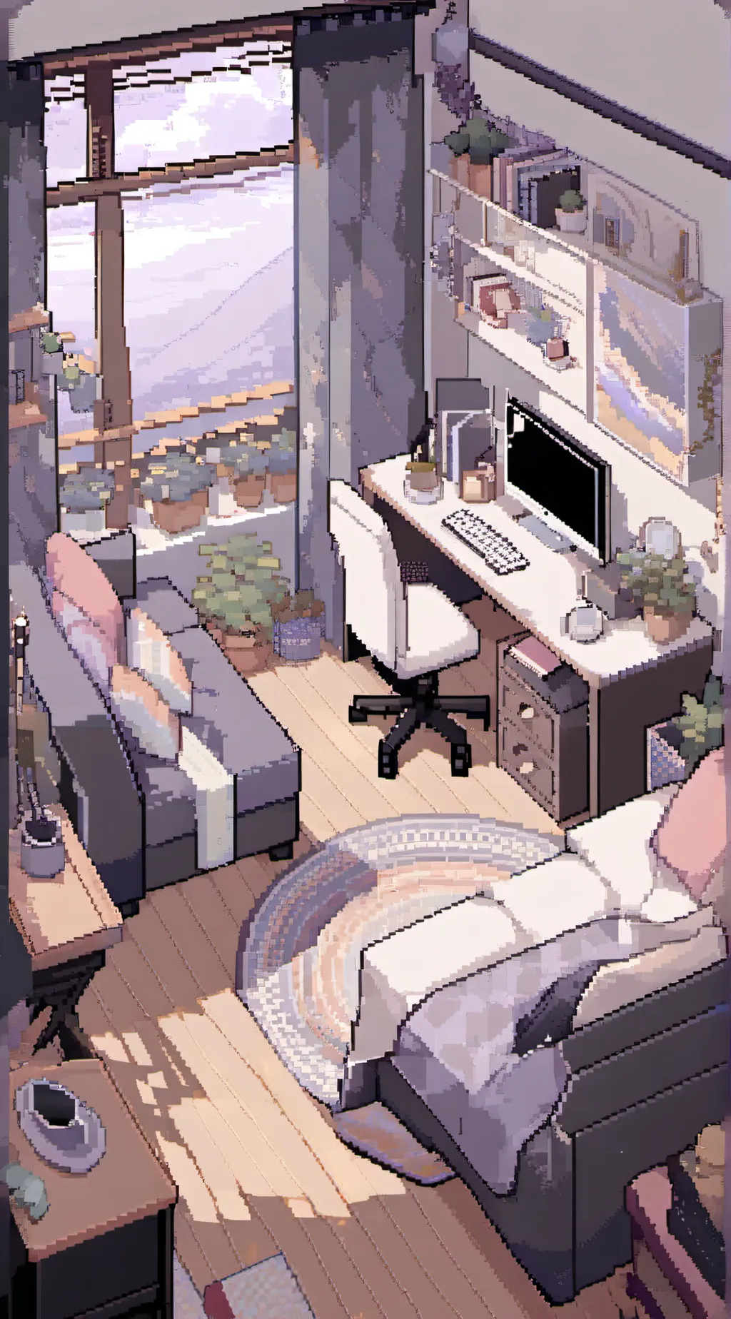ai character: Apartment Room background