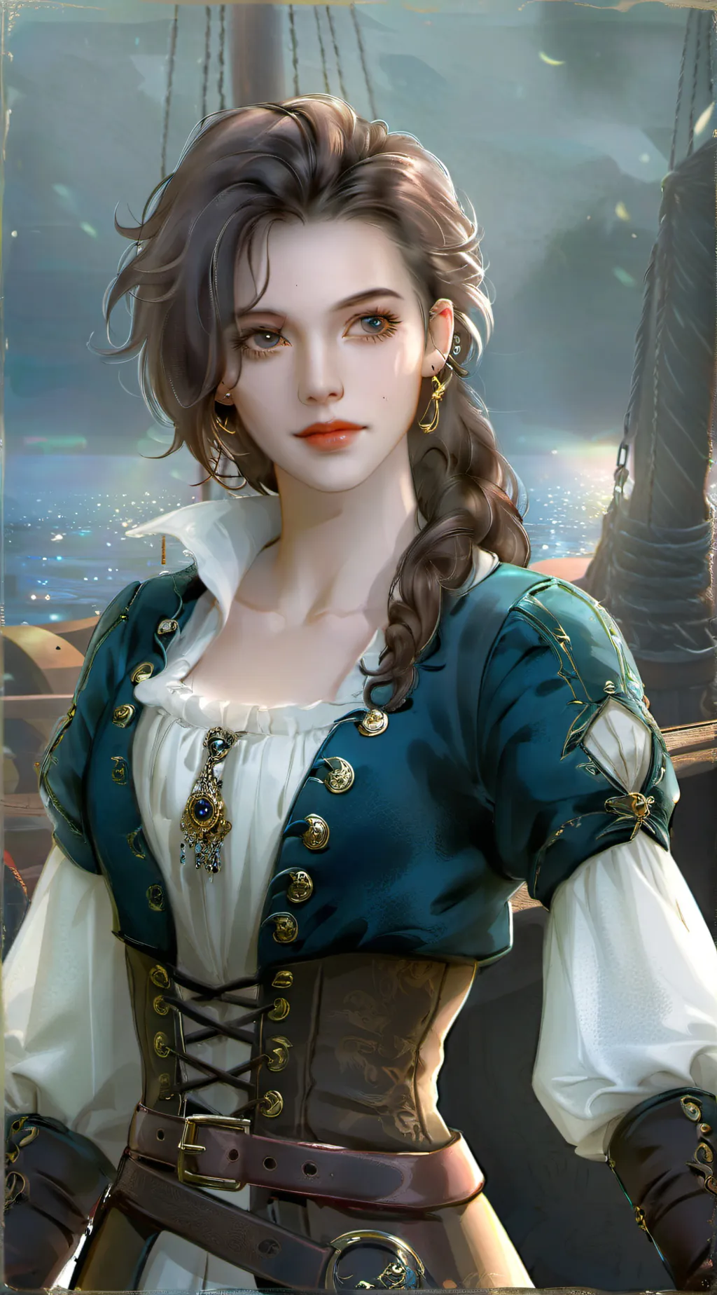 ai character: India Damon background