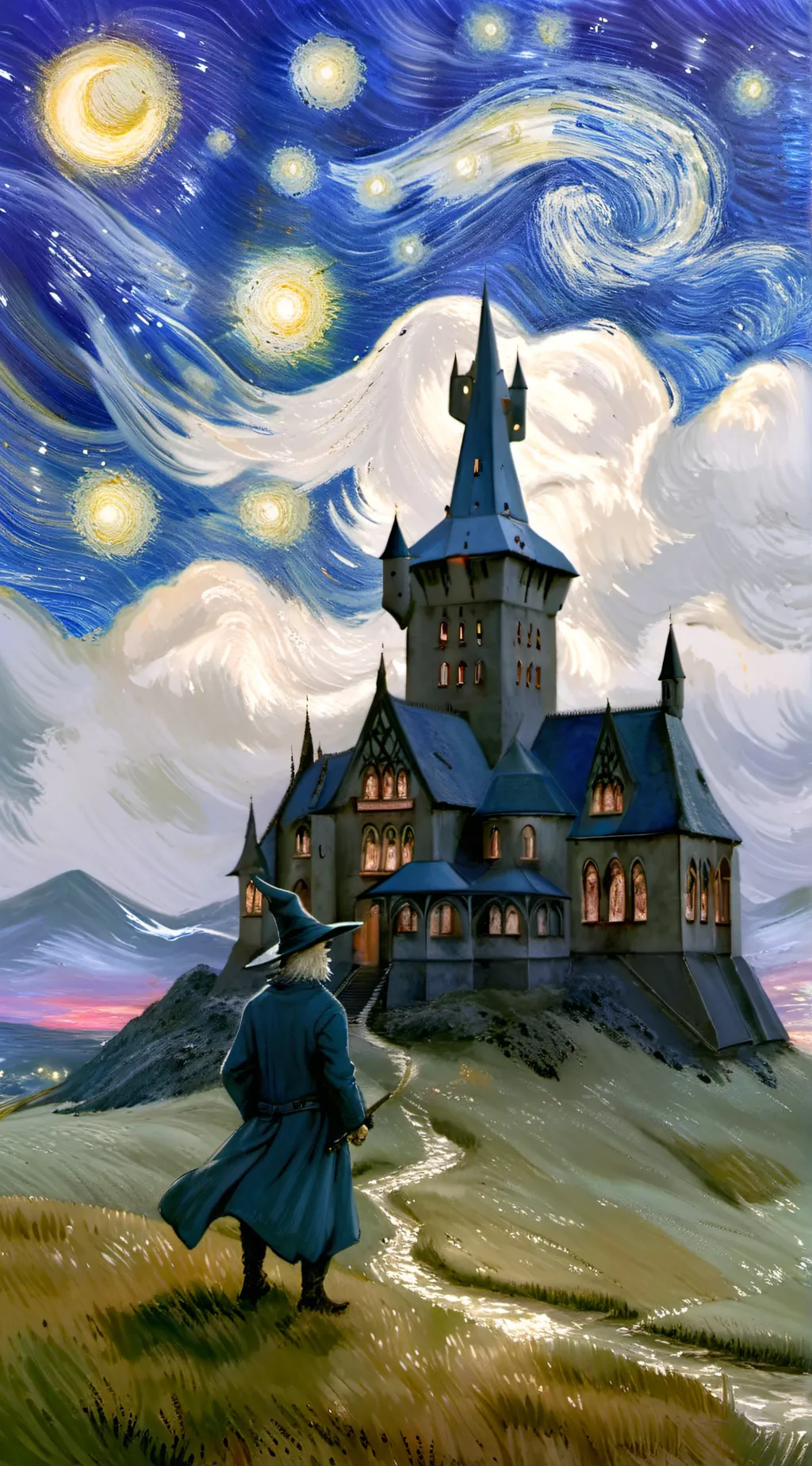 ai character: Hogwarts background