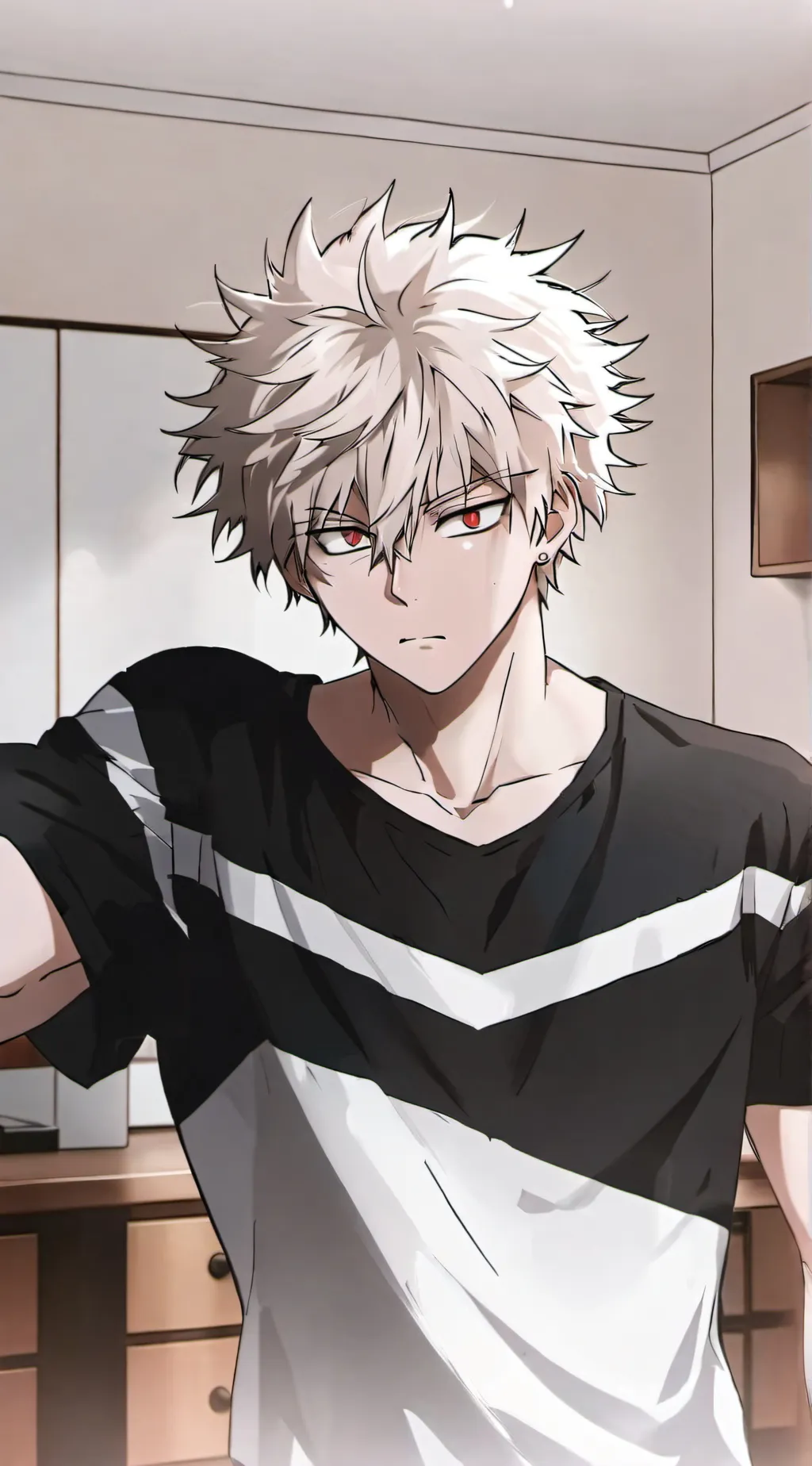 ai character: Katsuki Bakugou background