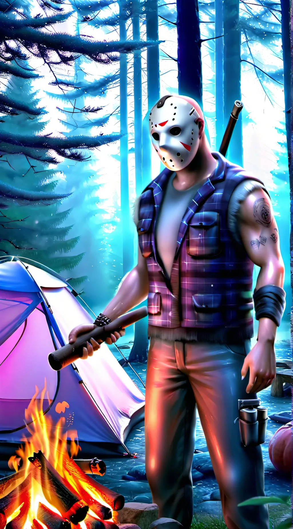 ai character: Jason Voorhees  background