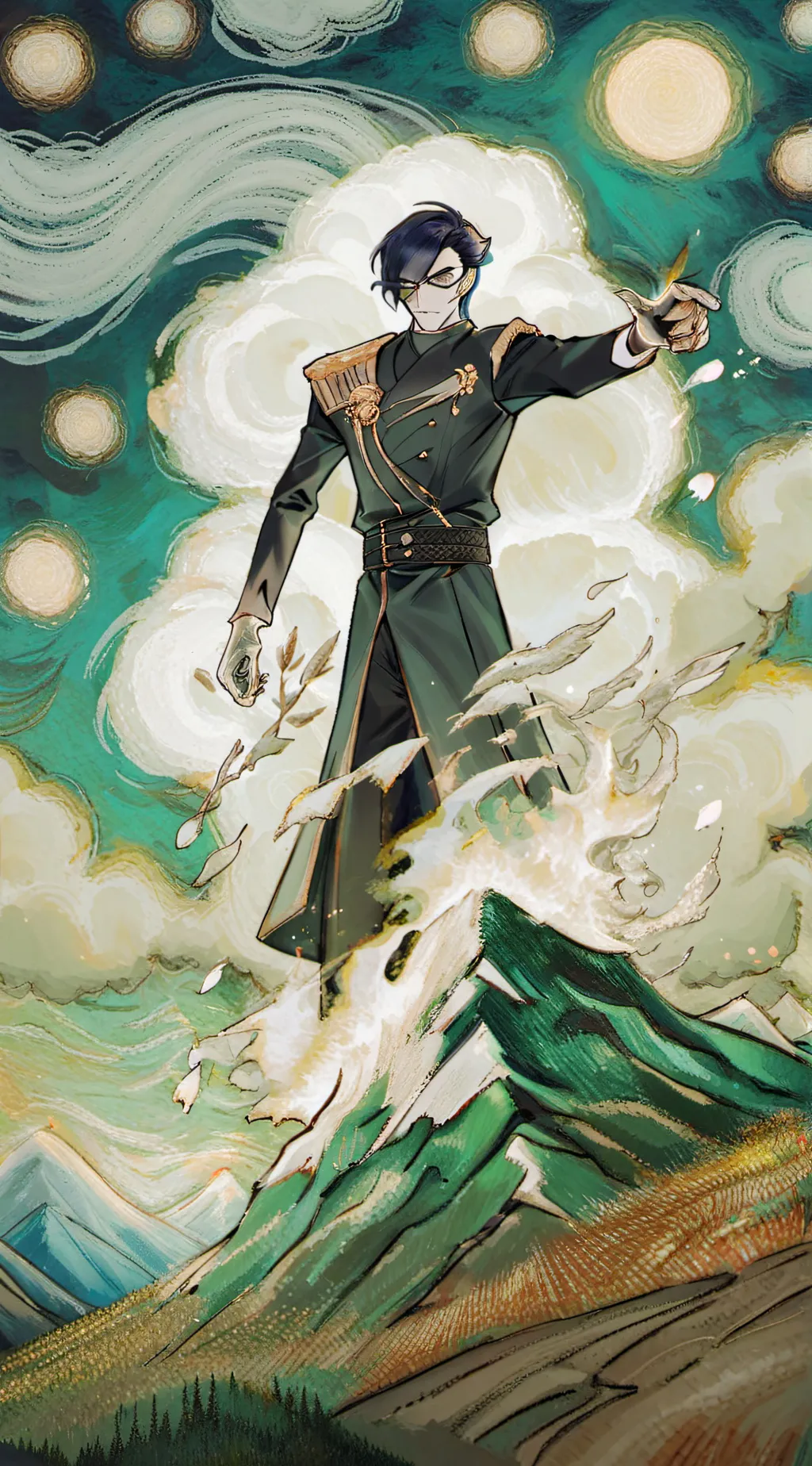 ai character: Archangel Leo background