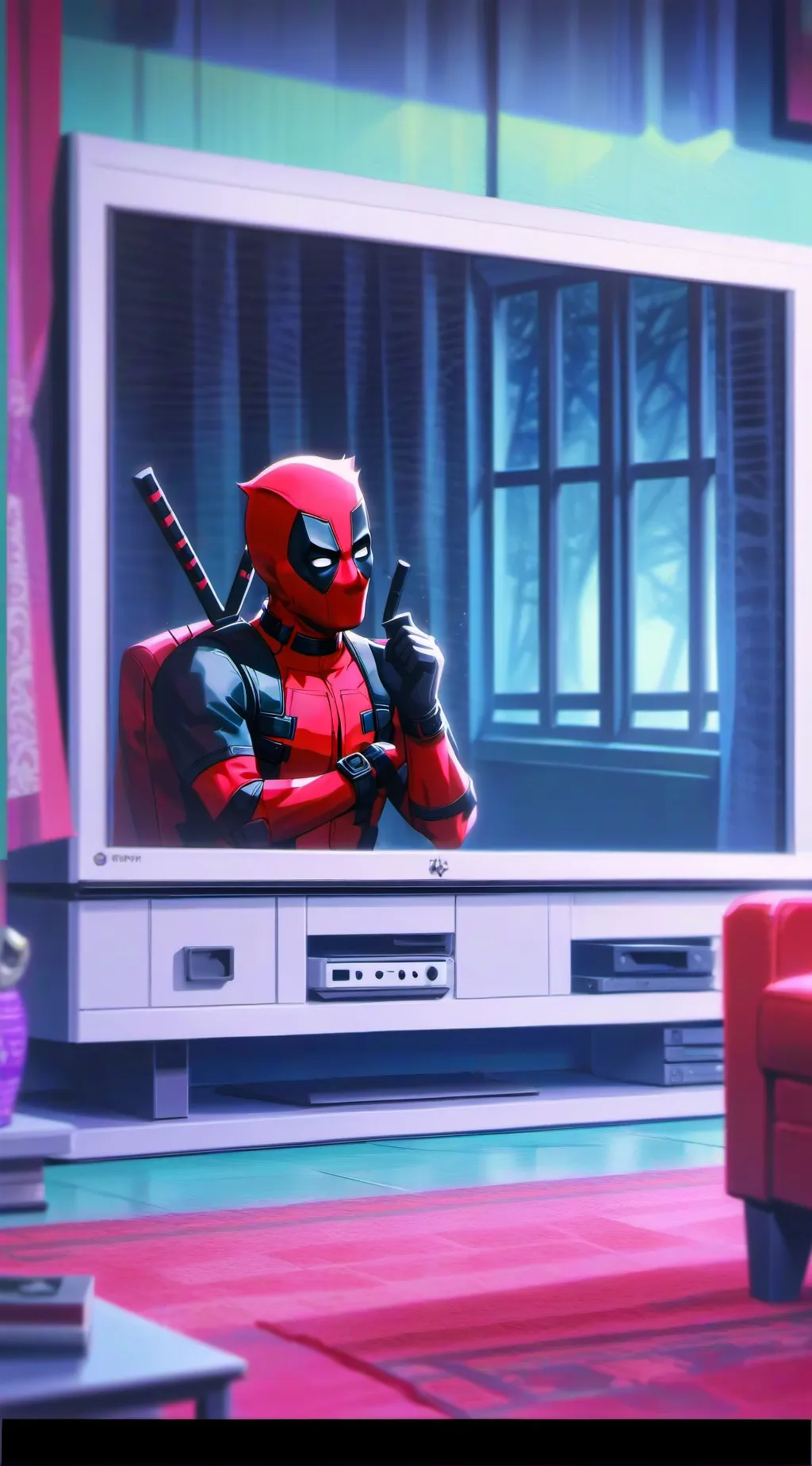 ai character: L.O.V Deadpool💃 background