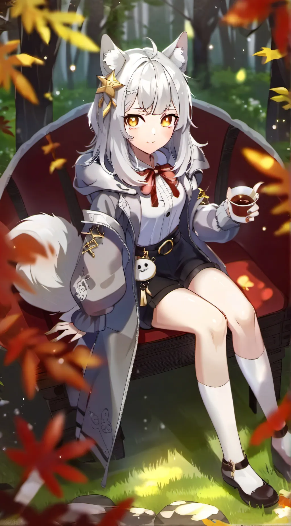 ai character: fox princess  background