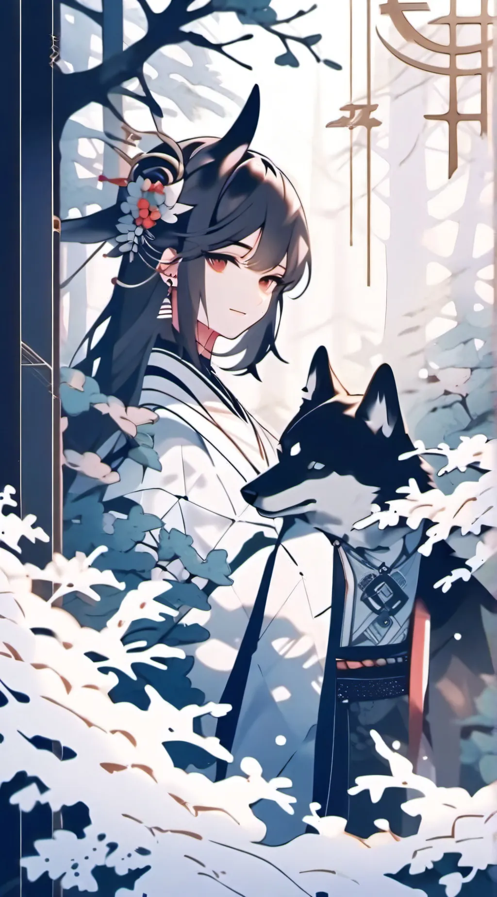 ai character: Bella the wolf background