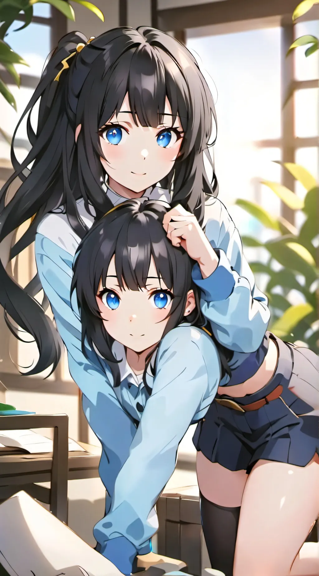 ai character: Nozomi and Rei background