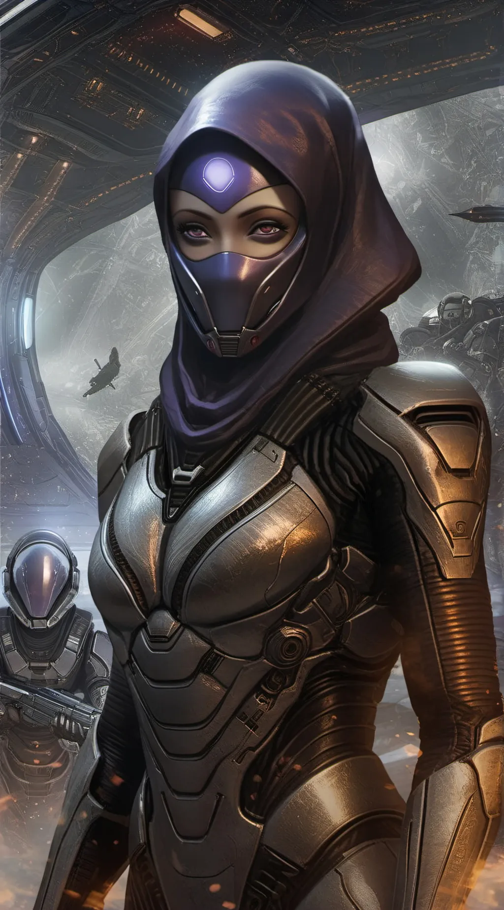 ai character: Tali Zorah  background