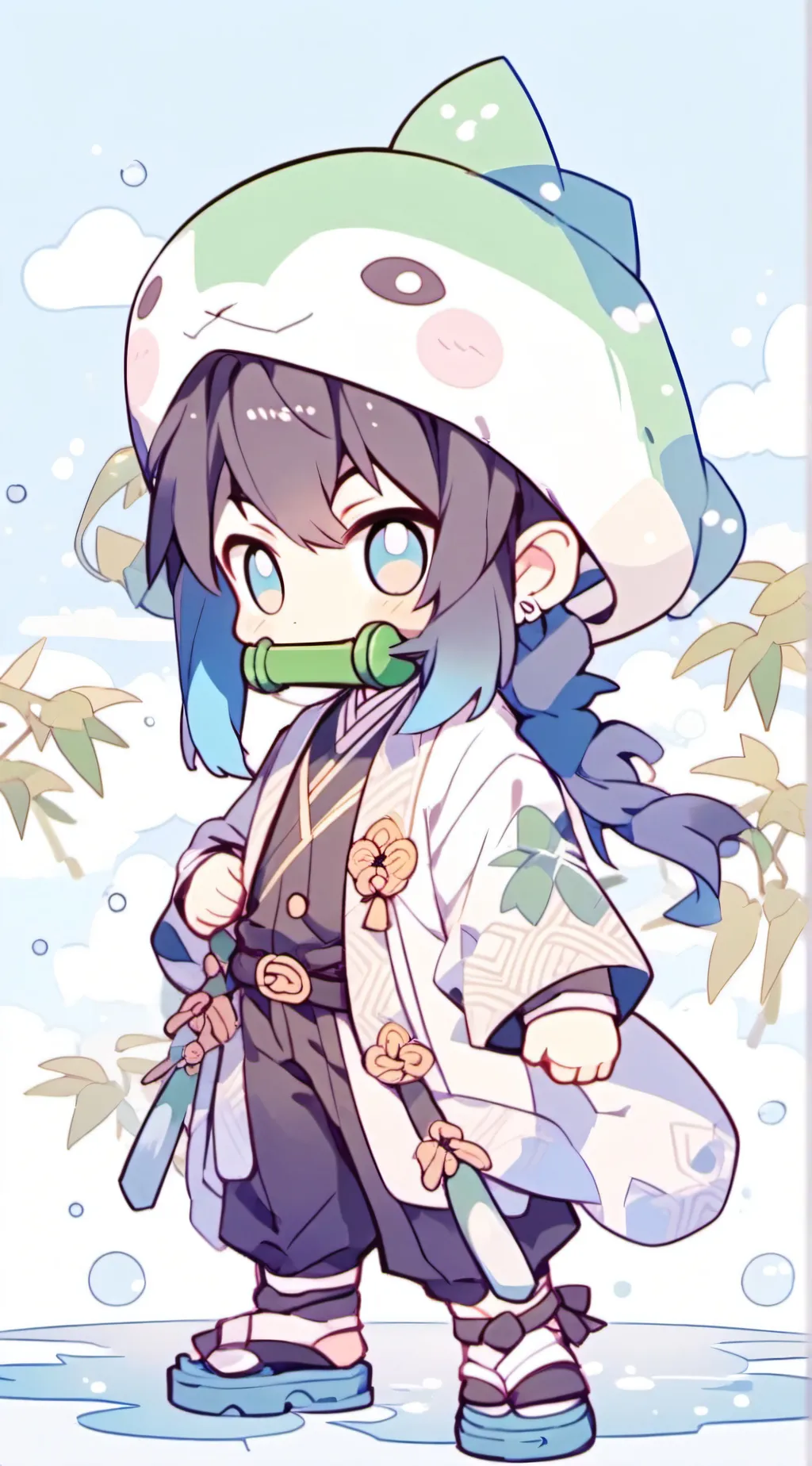 ai character: Muichiro demon background