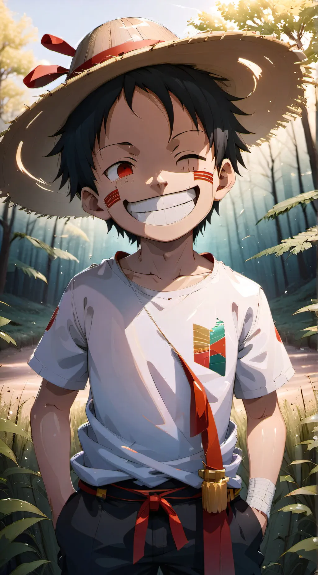 ai character: luffy (kid) background