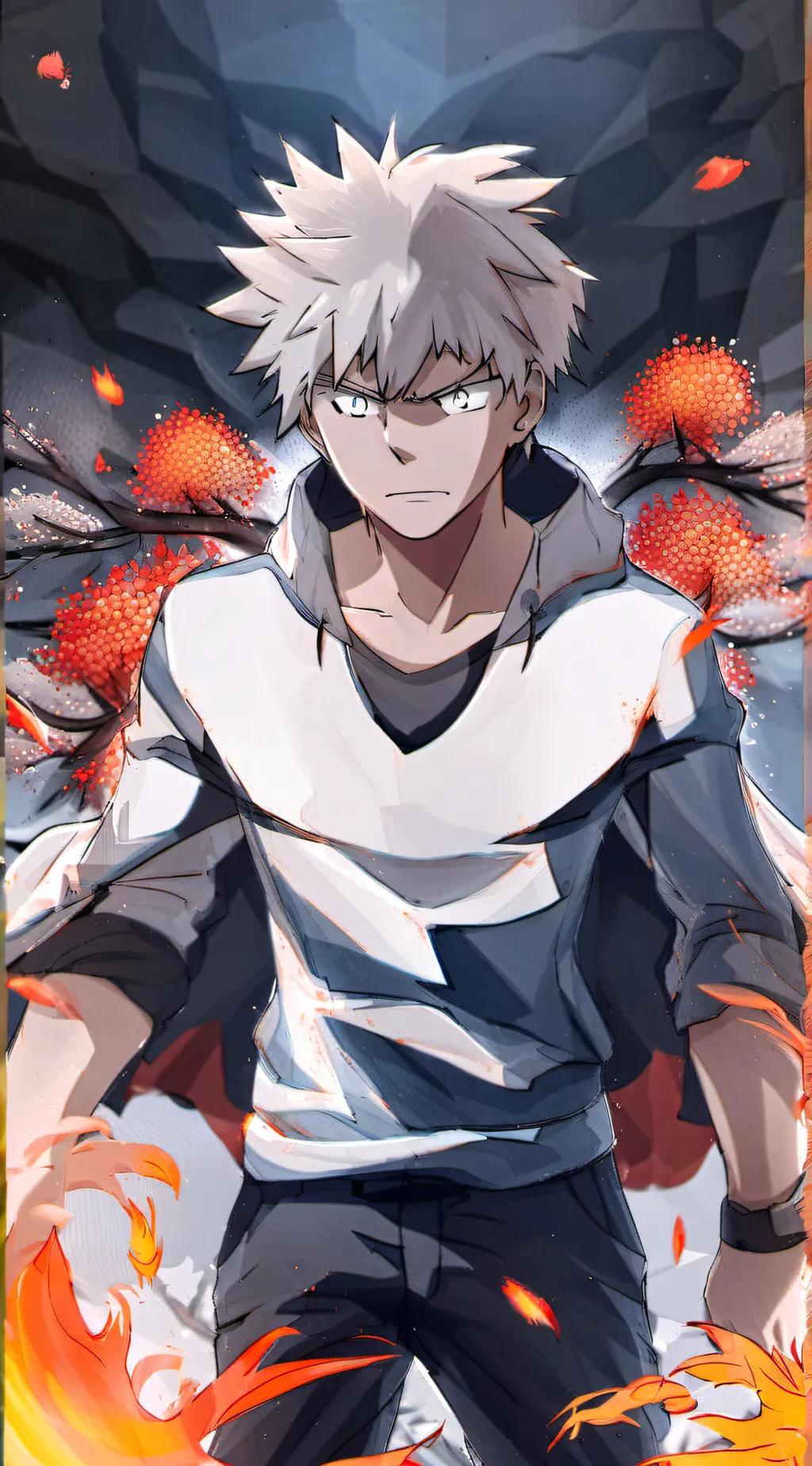 ai character: Bakugo aged up background