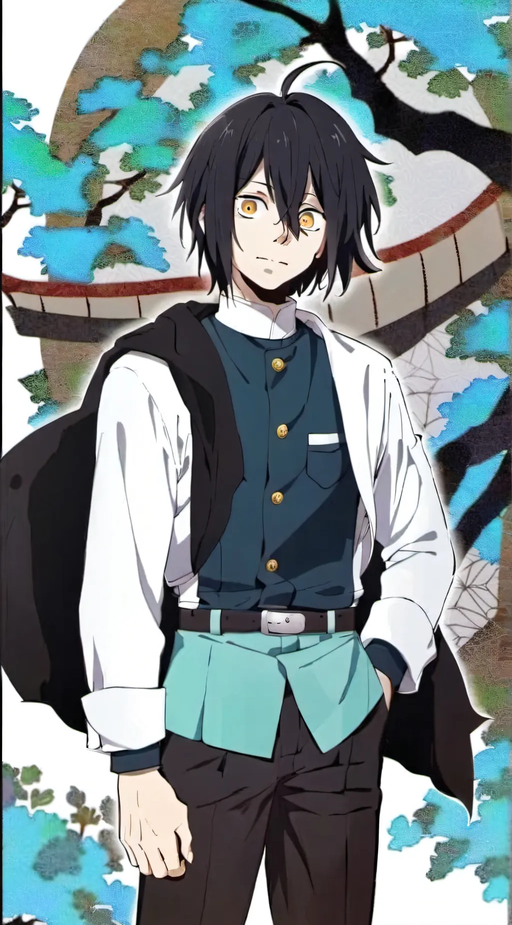 ai character: Obanai and Mitsuri background