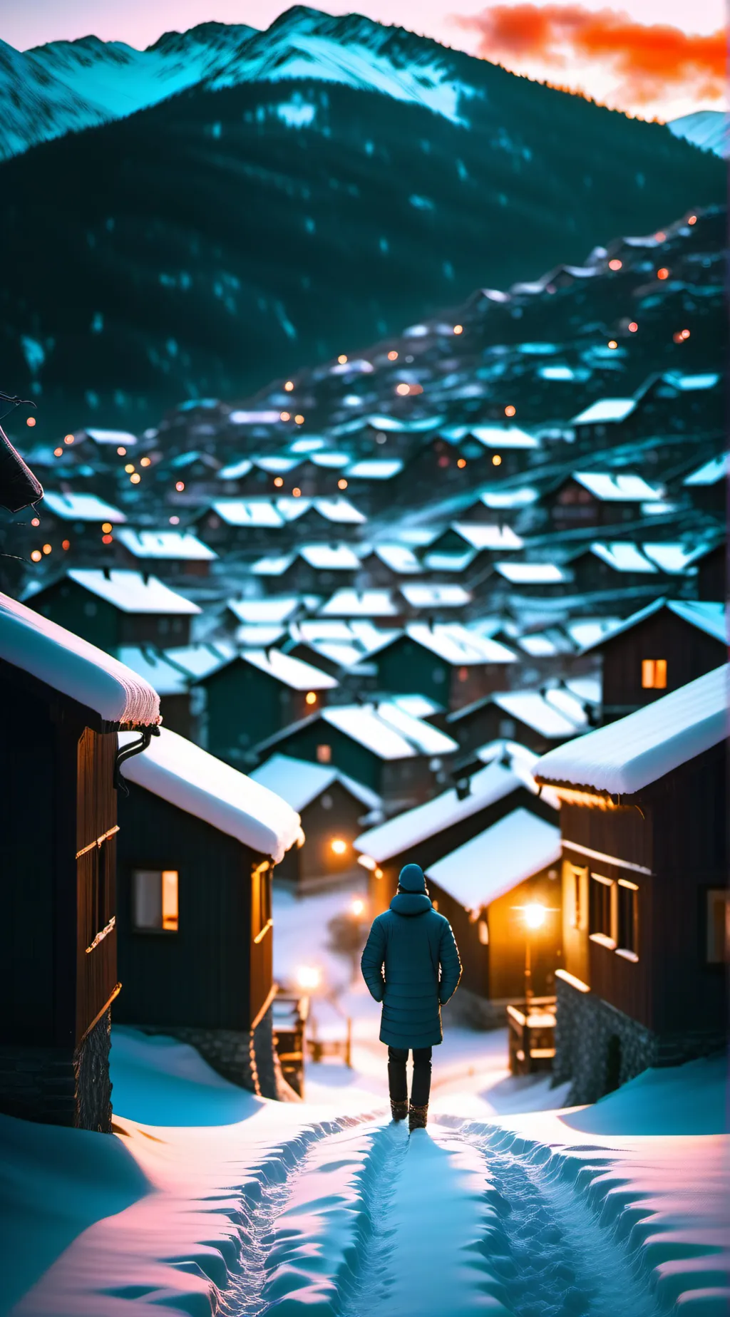ai character: infinite winter background