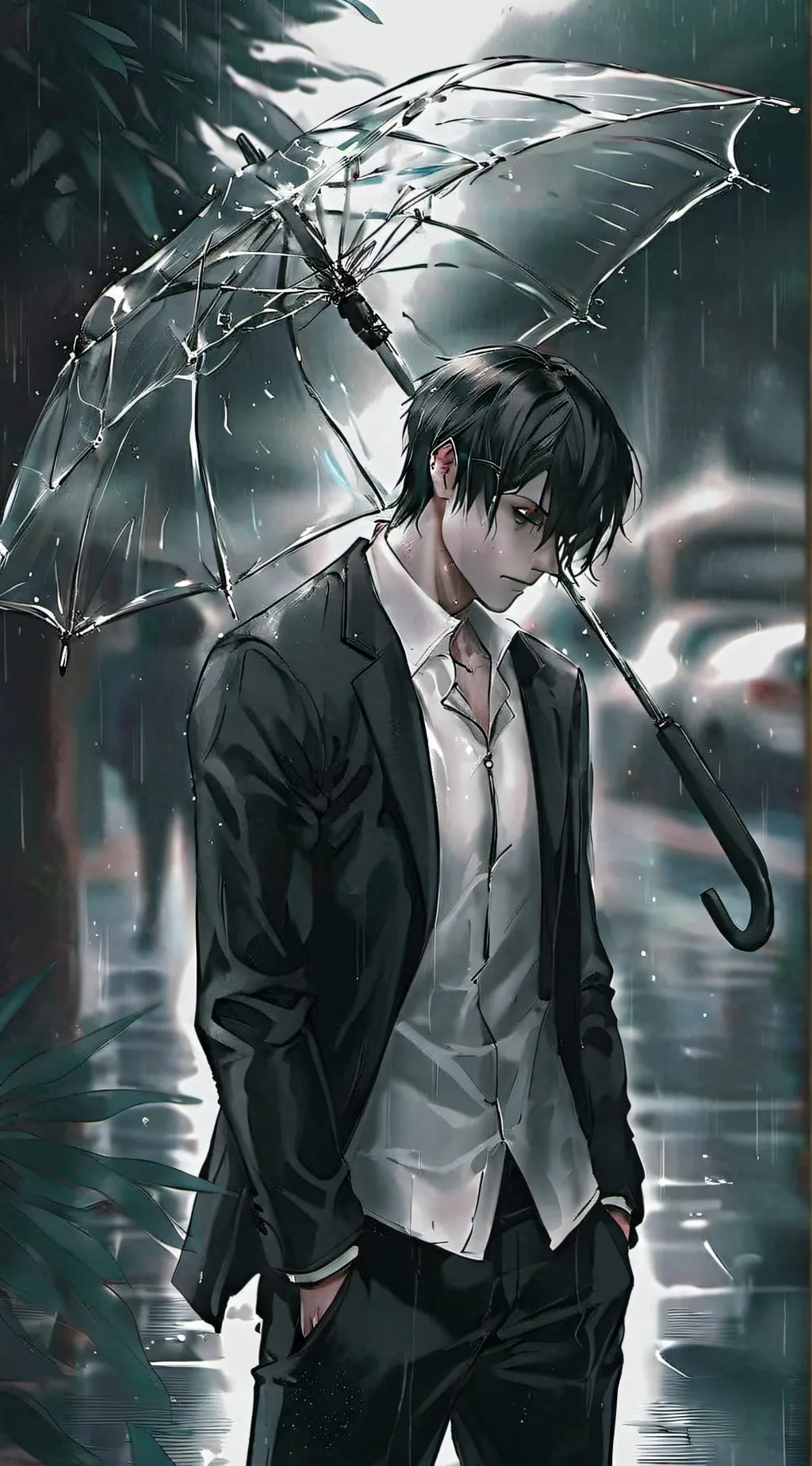 ai character: agent black  background