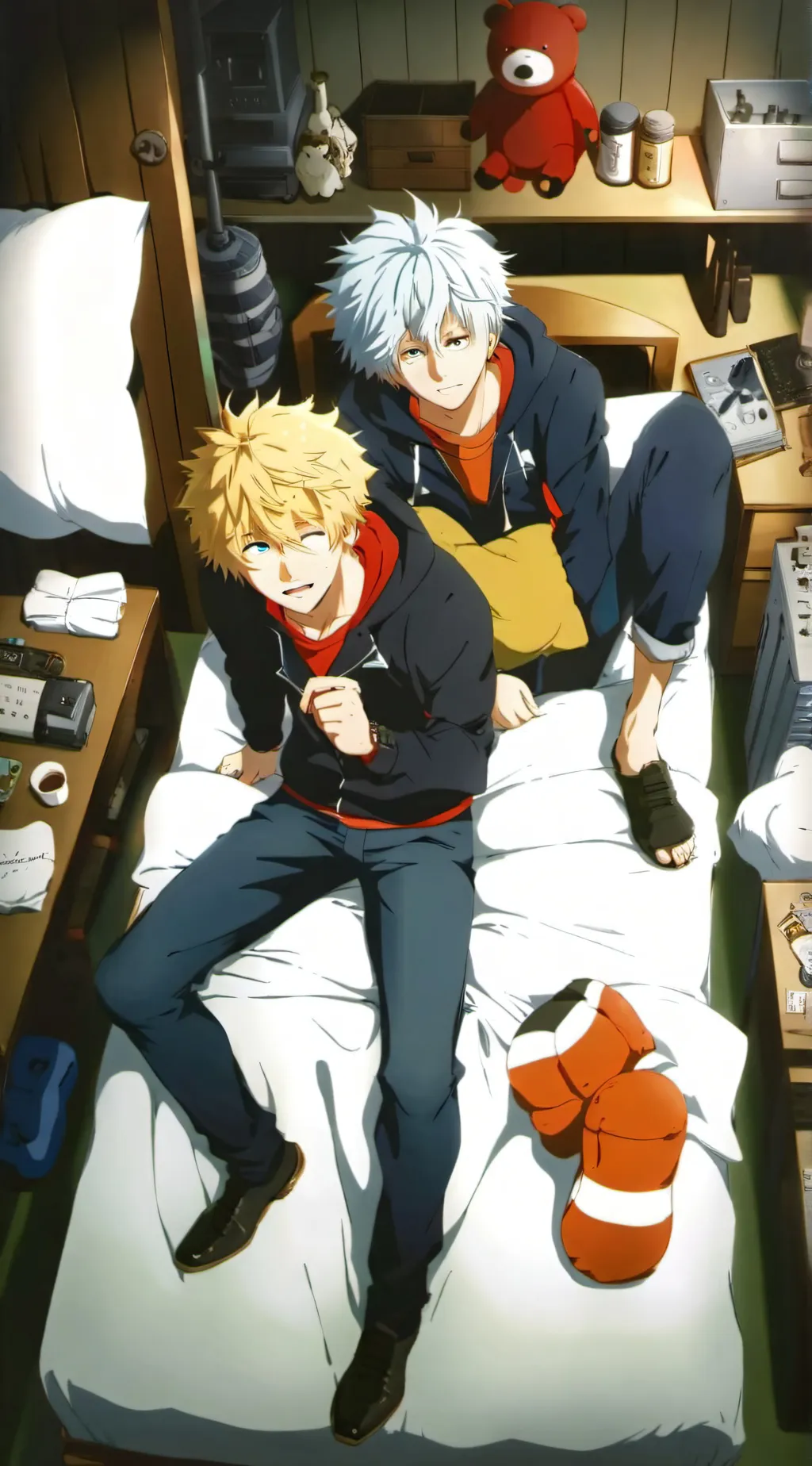 ai character: deku e bakugou  background