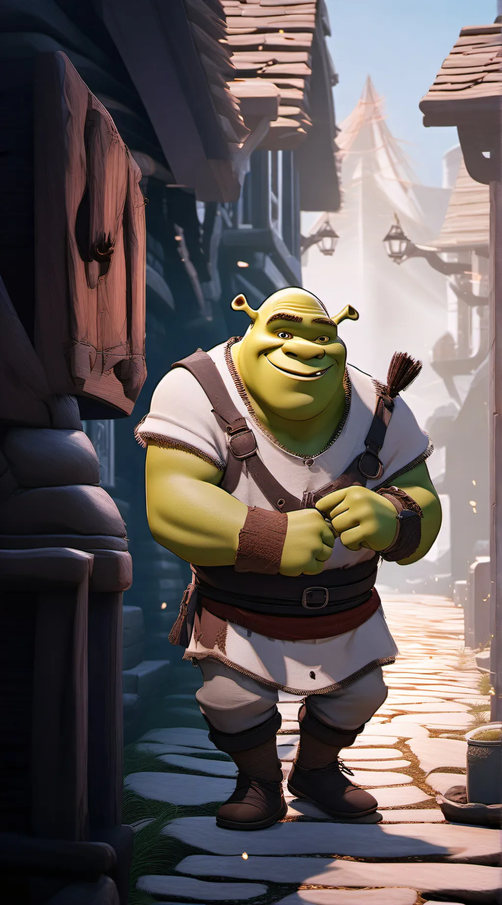 ai character: SHREKKKK background