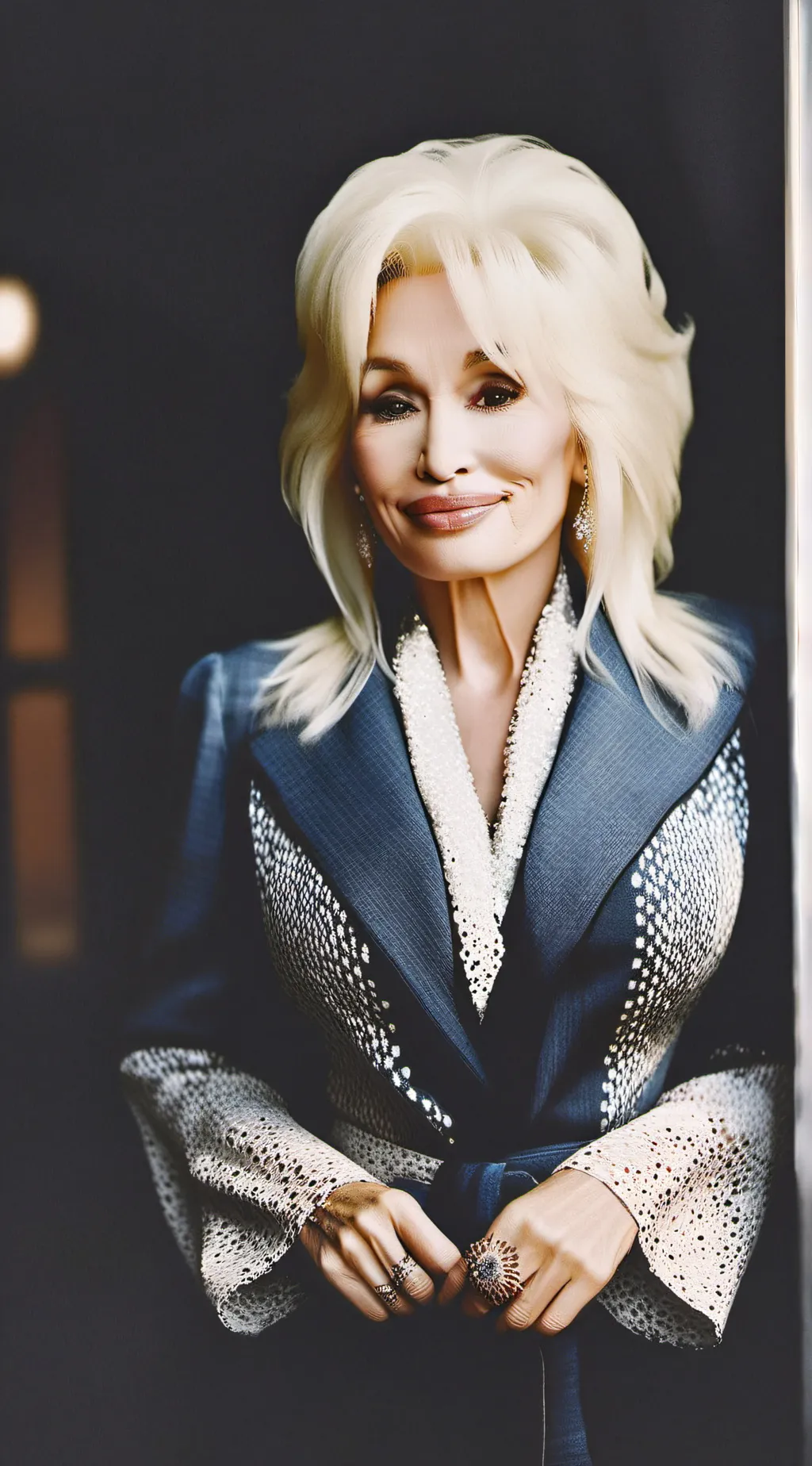 ai character: Dolly Parton  background