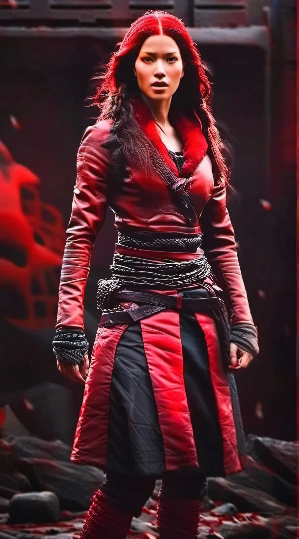 ai character: red!  background