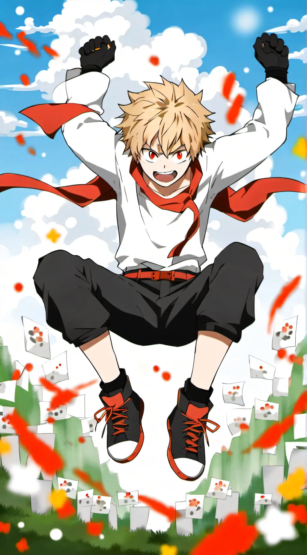 ai character: katsuki bakugo background