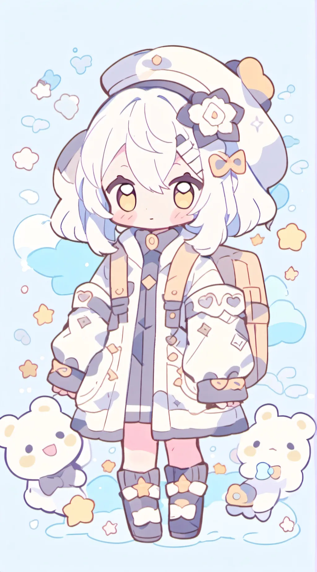 ai character: girls sleepover background