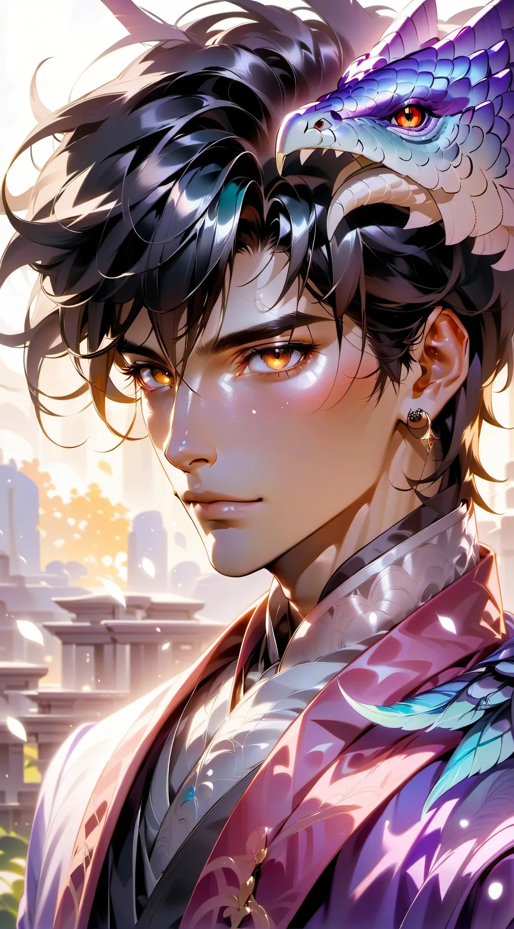 ai character: Ash  background