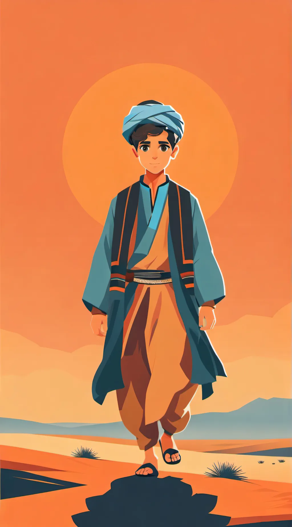 ai character: Afghan Boy background