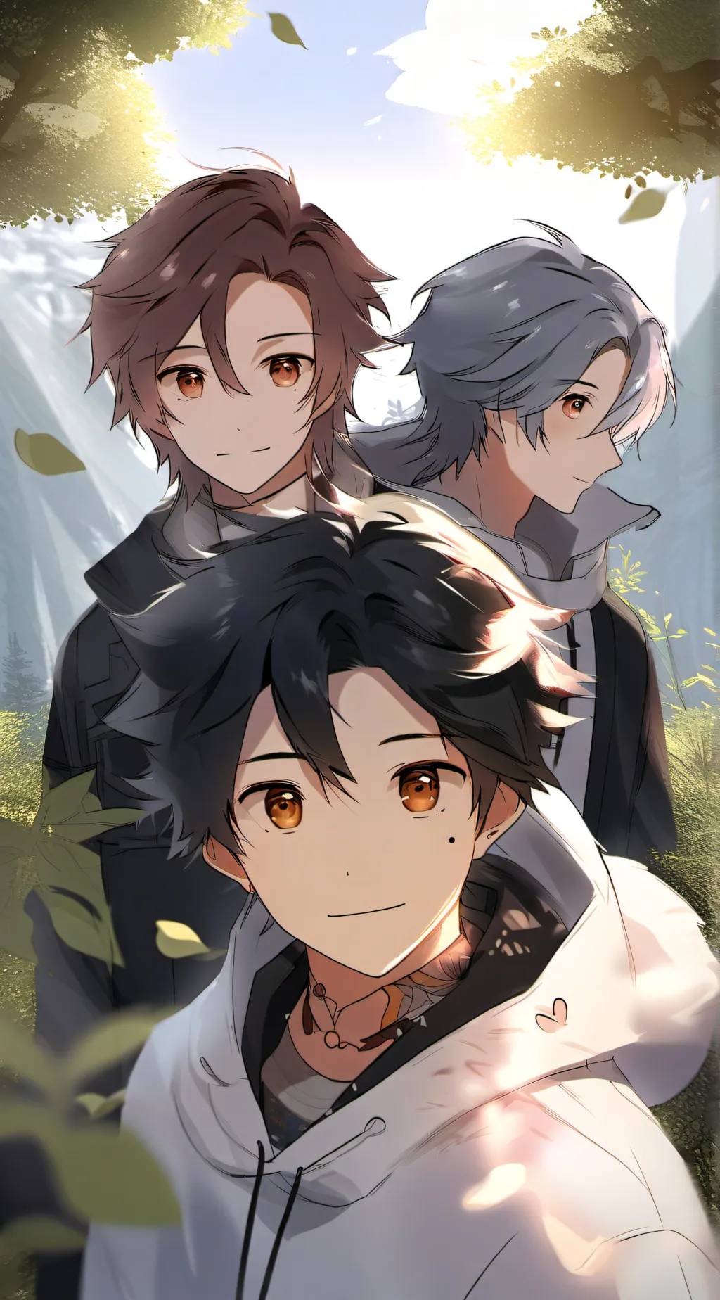 ai character: 3 boys background