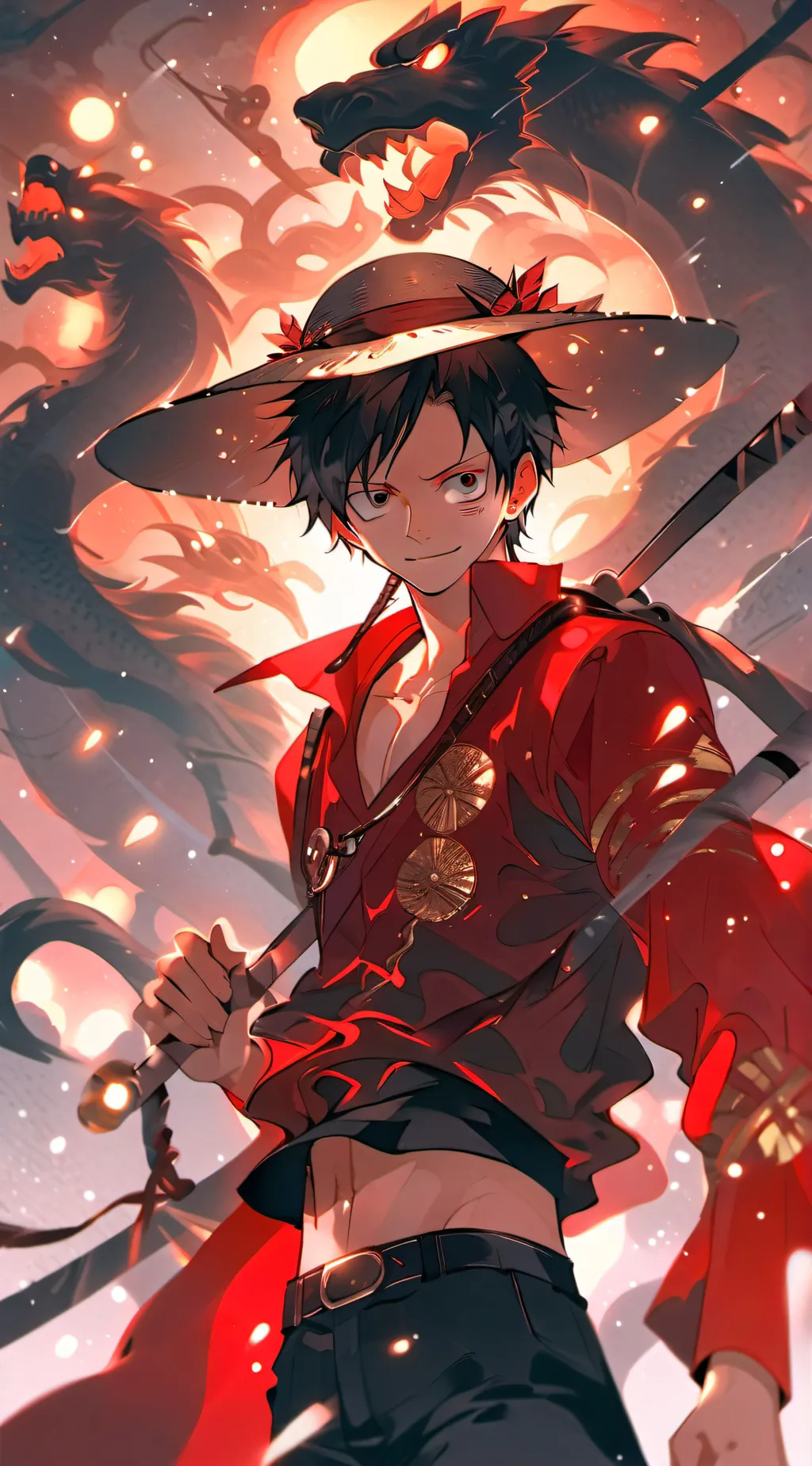 ai character: straw hats background
