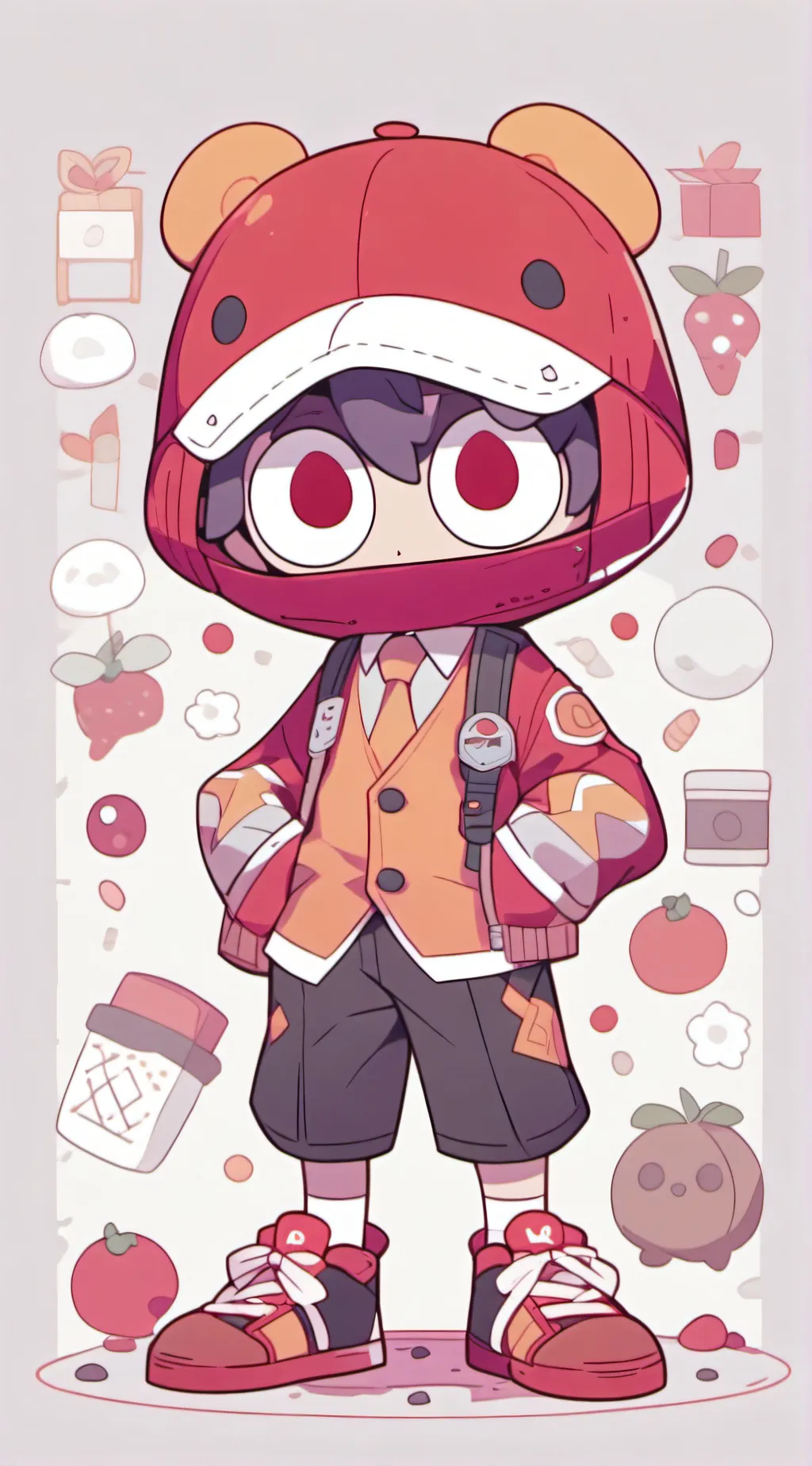 ai character: ★Red★ background
